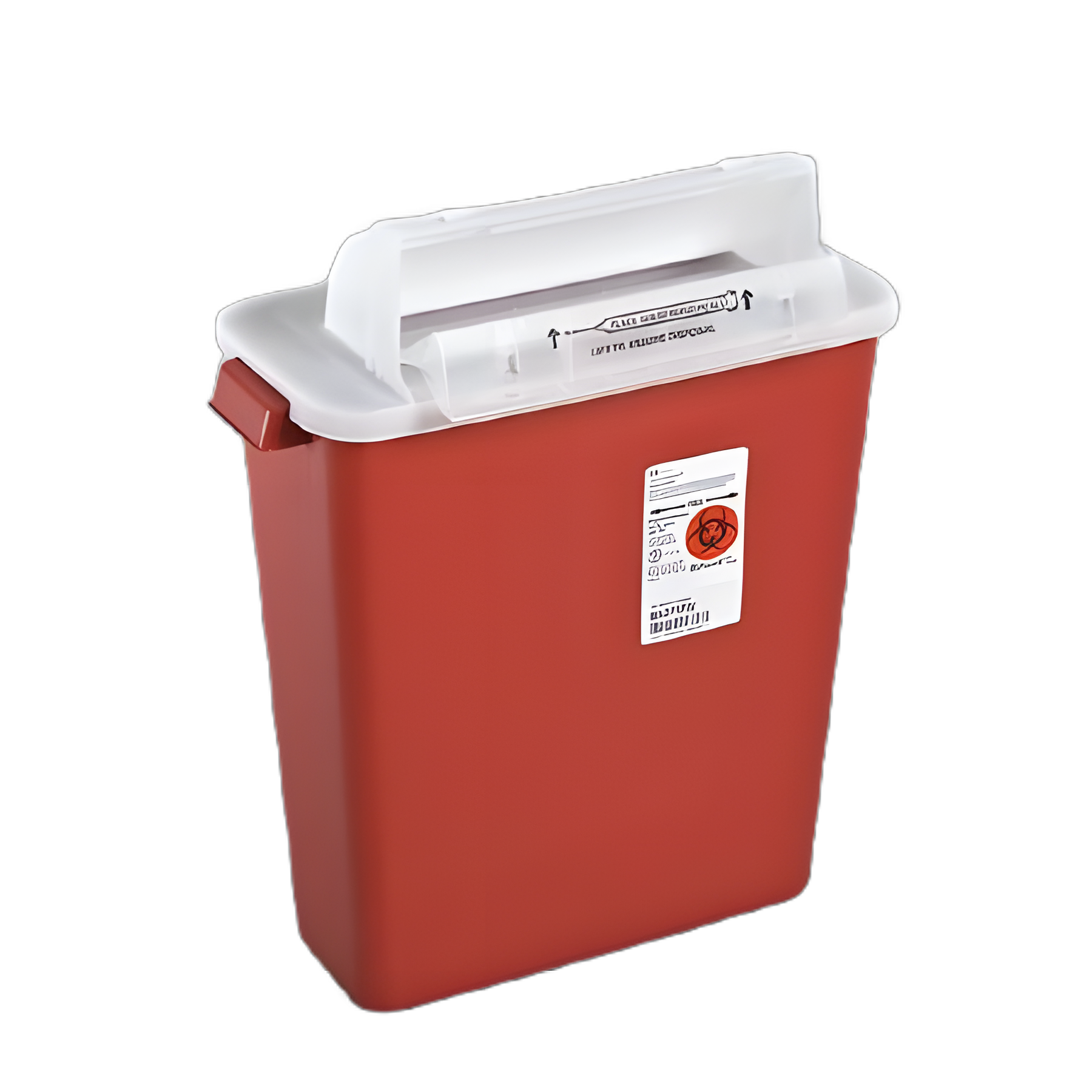 Sharps Container SharpStar™ In-Room™ Translucent Red Base 16-1/4 H X 13-3/4 W X 6 D Inch Horizontal Entry 3 Gallon