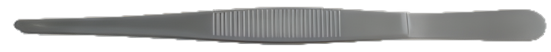 Dressing Forceps BR Surgical 4 Inch Length Surgical Grade Stainless Steel NonSterile NonLocking Thumb Handle Straight Serrated Tips