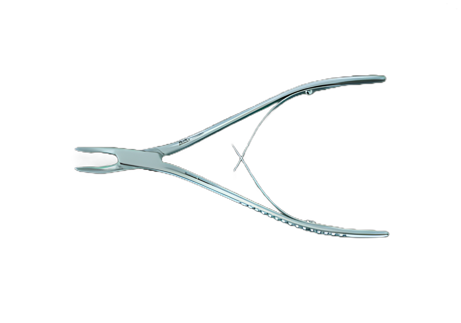 Microsurgical Rongeur Friedman Curved, Very Delicate Double Spring Plier Type Handle 1.3 mm Bite X 5-1/2 Inch Length