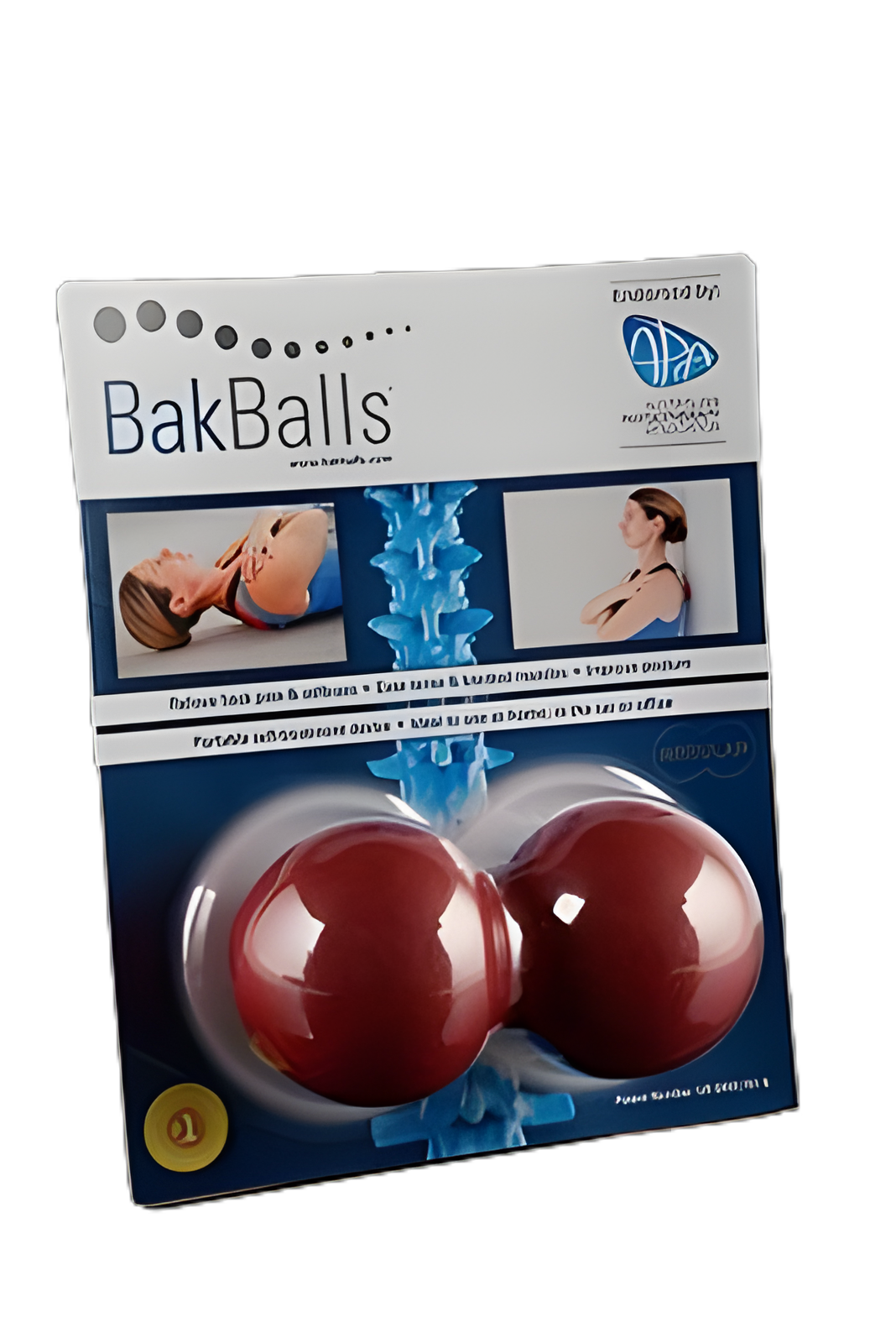 BakBalls® Massage Ball for Back and Neck Pain Relief - 2-1/2 X 2-1/2 X 5 Inch