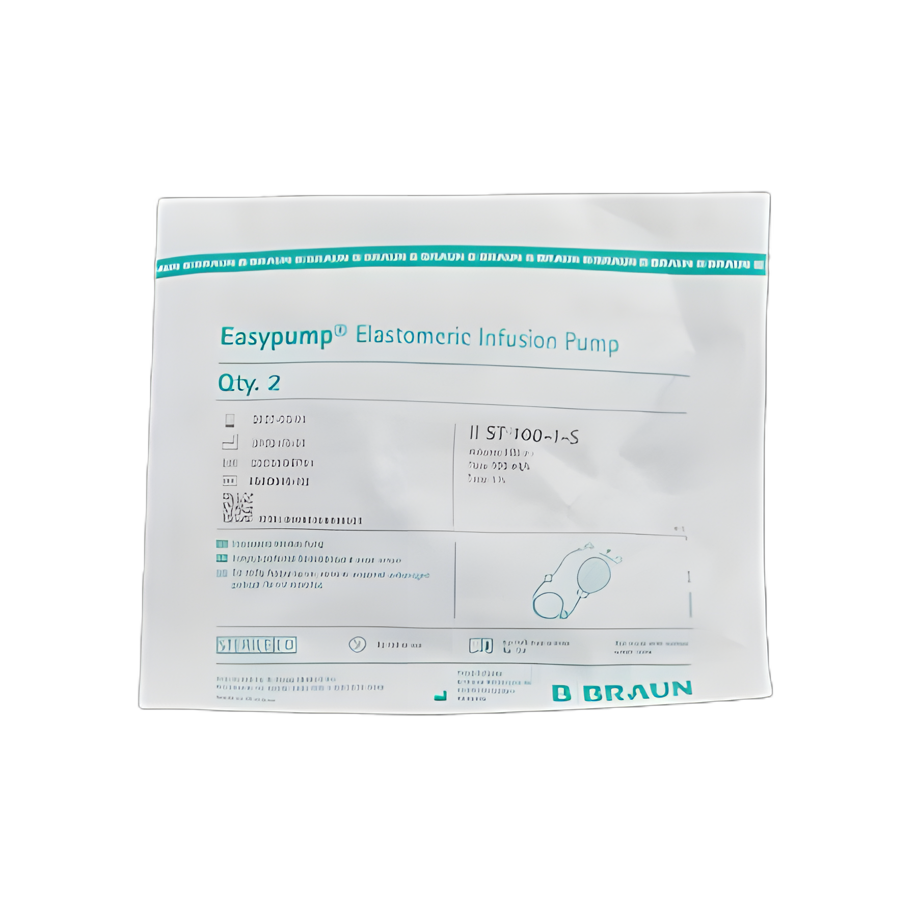 Elastomeric Pump Easypump® ST Gravity Disposable 100 mL Capacity 100 mL Volume 100 mL / Hr. Flow Rate Without Display