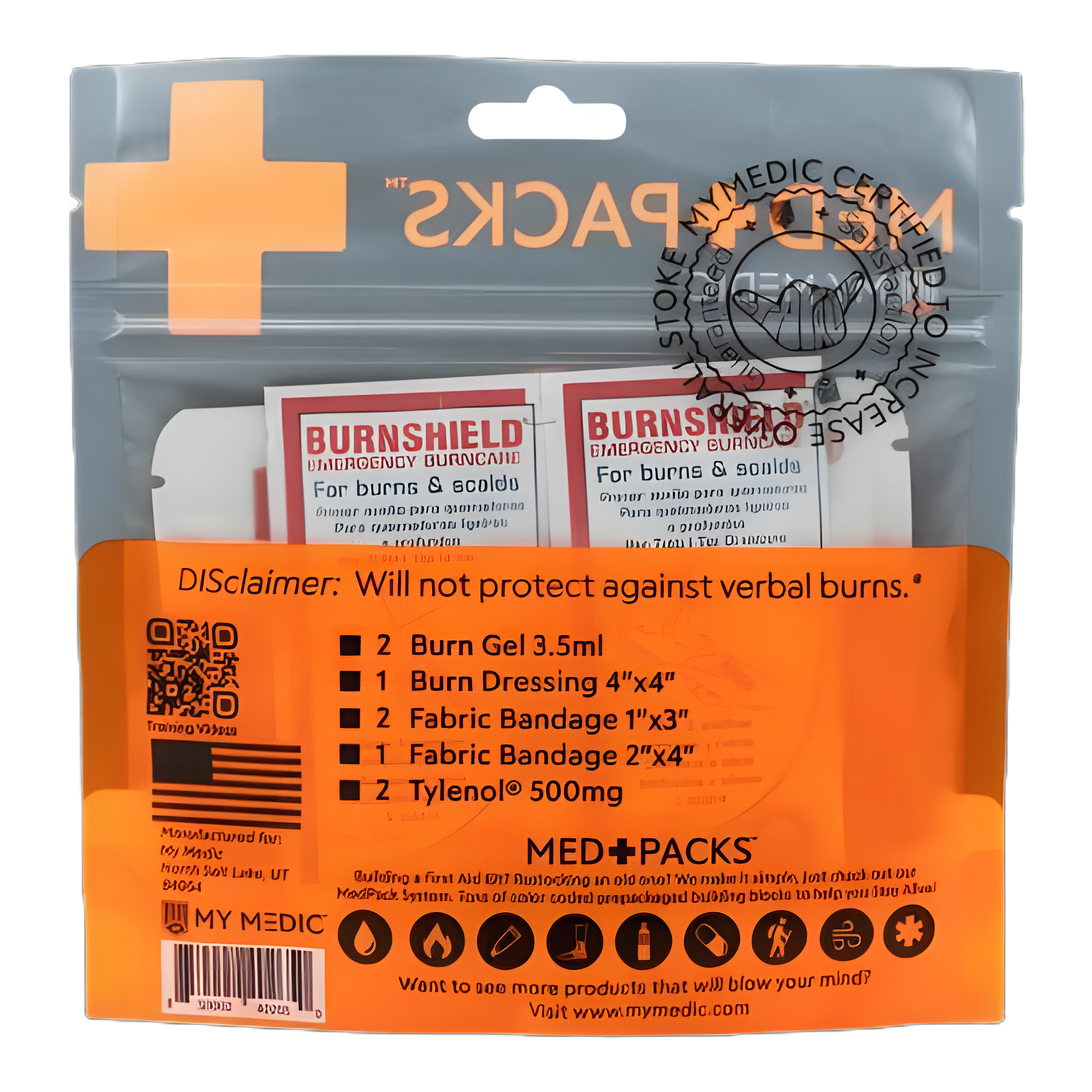 First Aid Kit My Medic™ MED PACKS Minor Burn Plastic Pouch