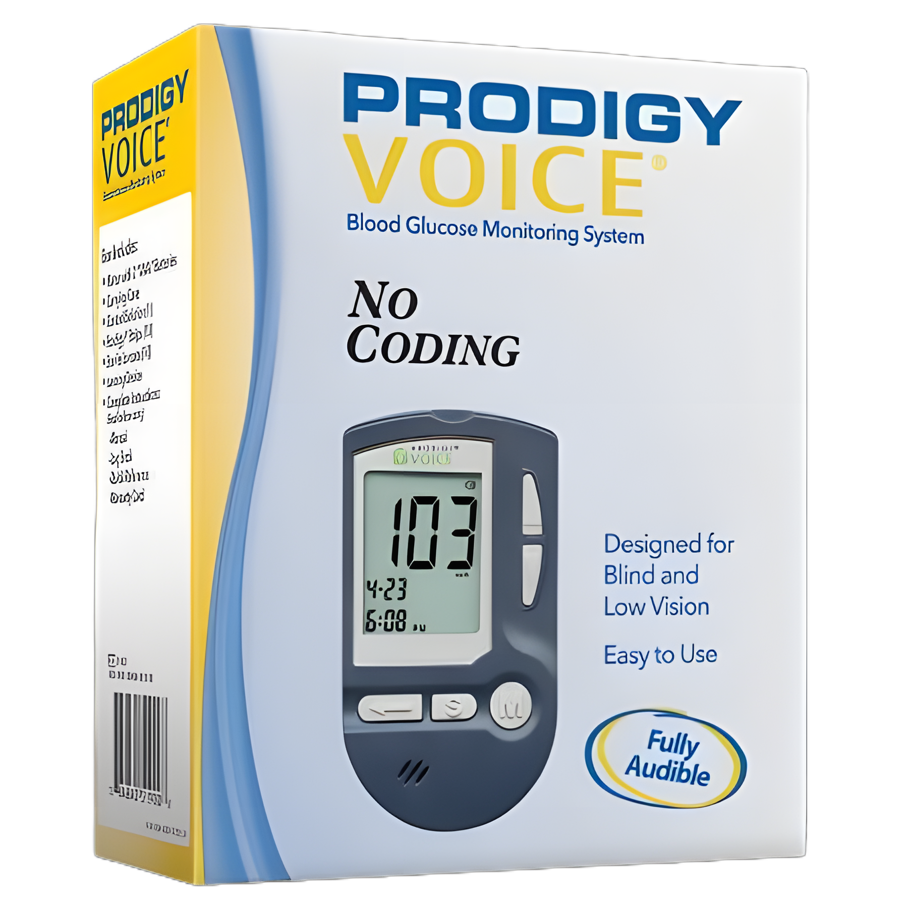 Blood Glucose Meter Prodigy® 7 Second Results Stores up to 450 Results No Coding Required - 51900