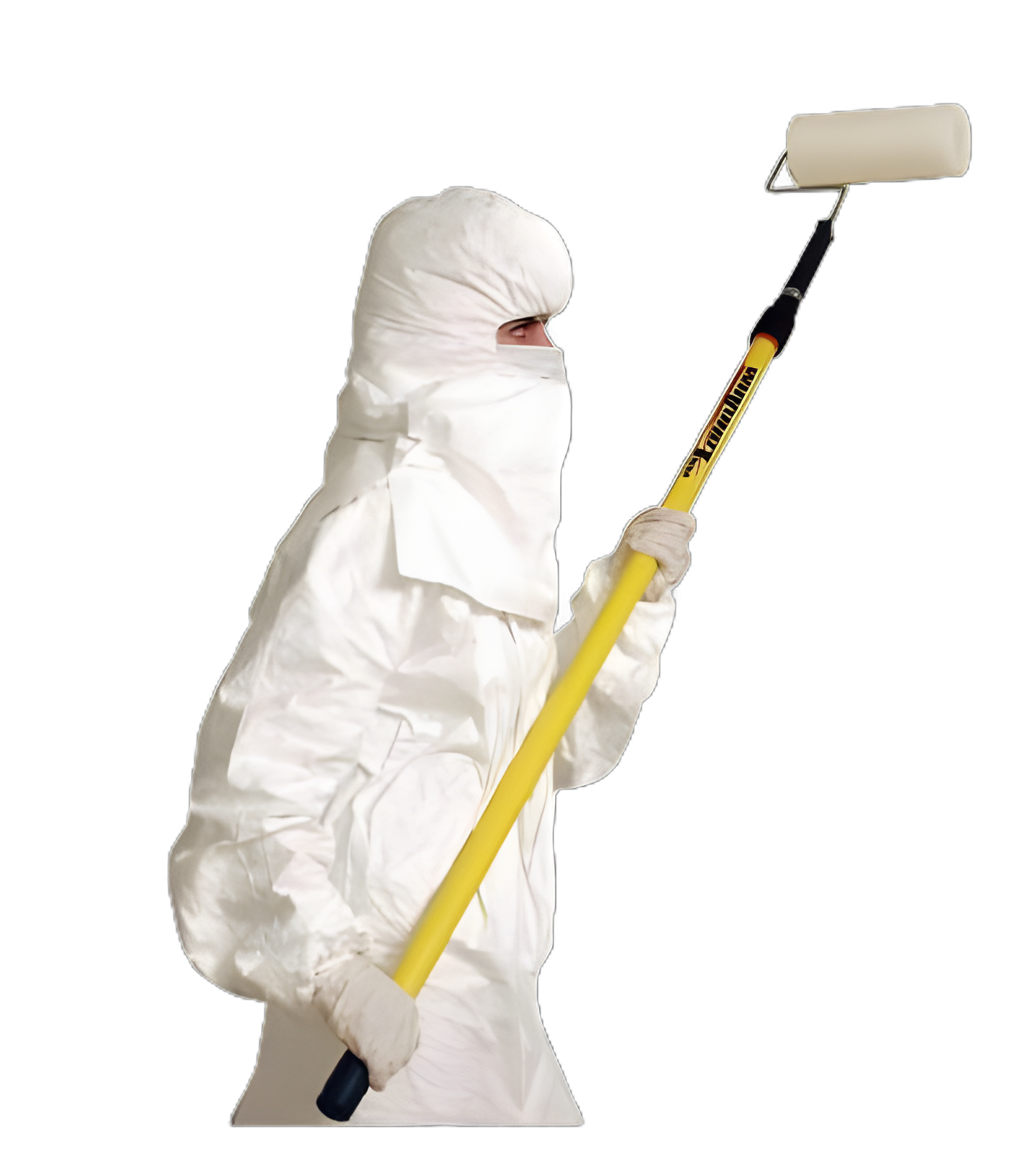 PolyTack Cleanroom Tacky Roller Kit 18 Inch with Extension Pole - Yellow, NonSterile, Plastic/Film