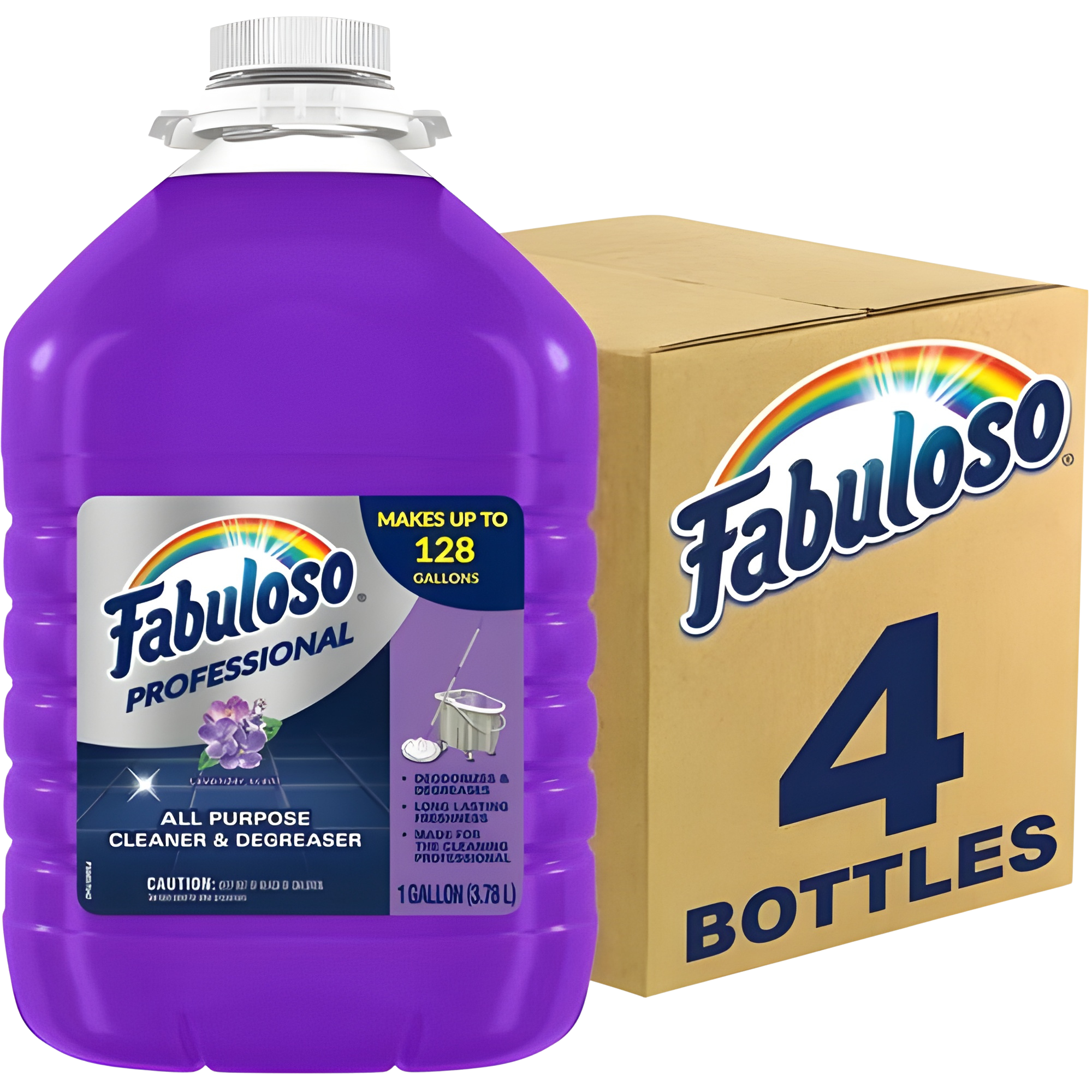 Fabuloso All-Purpose Cleaner, Lavender Scent, 1 gal Bottle, 4/CS