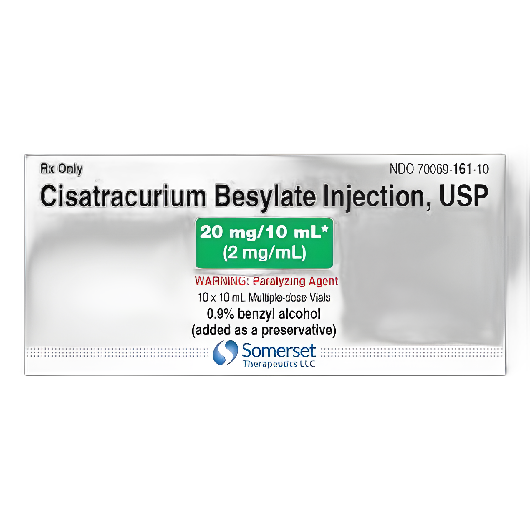 Cisatracurium Besylate 2 mg / mL Injection Multiple-Dose Vial 10 mL