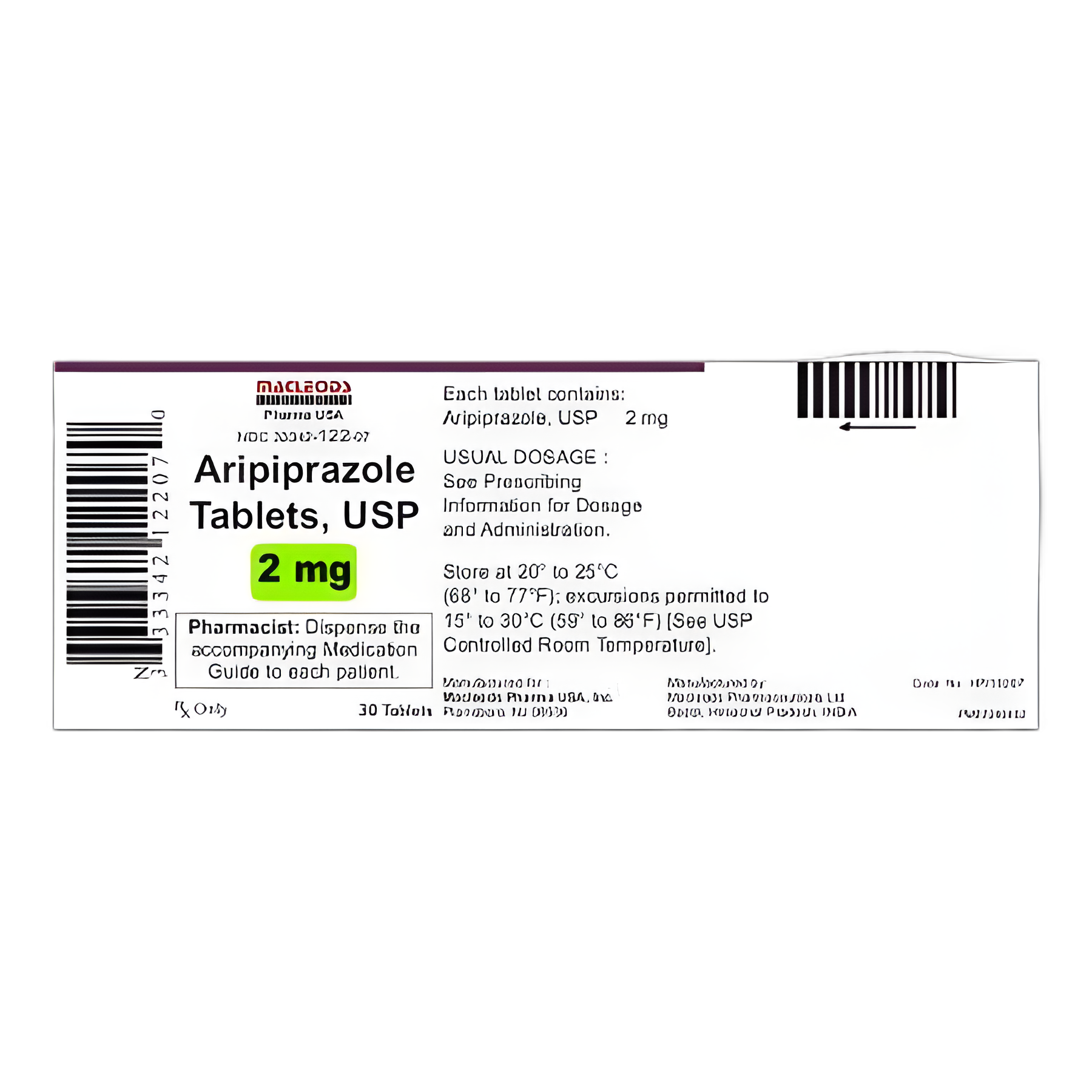 Buy Aripiprazole 2mg Tablets - Macleods Pharma Antipsychotic