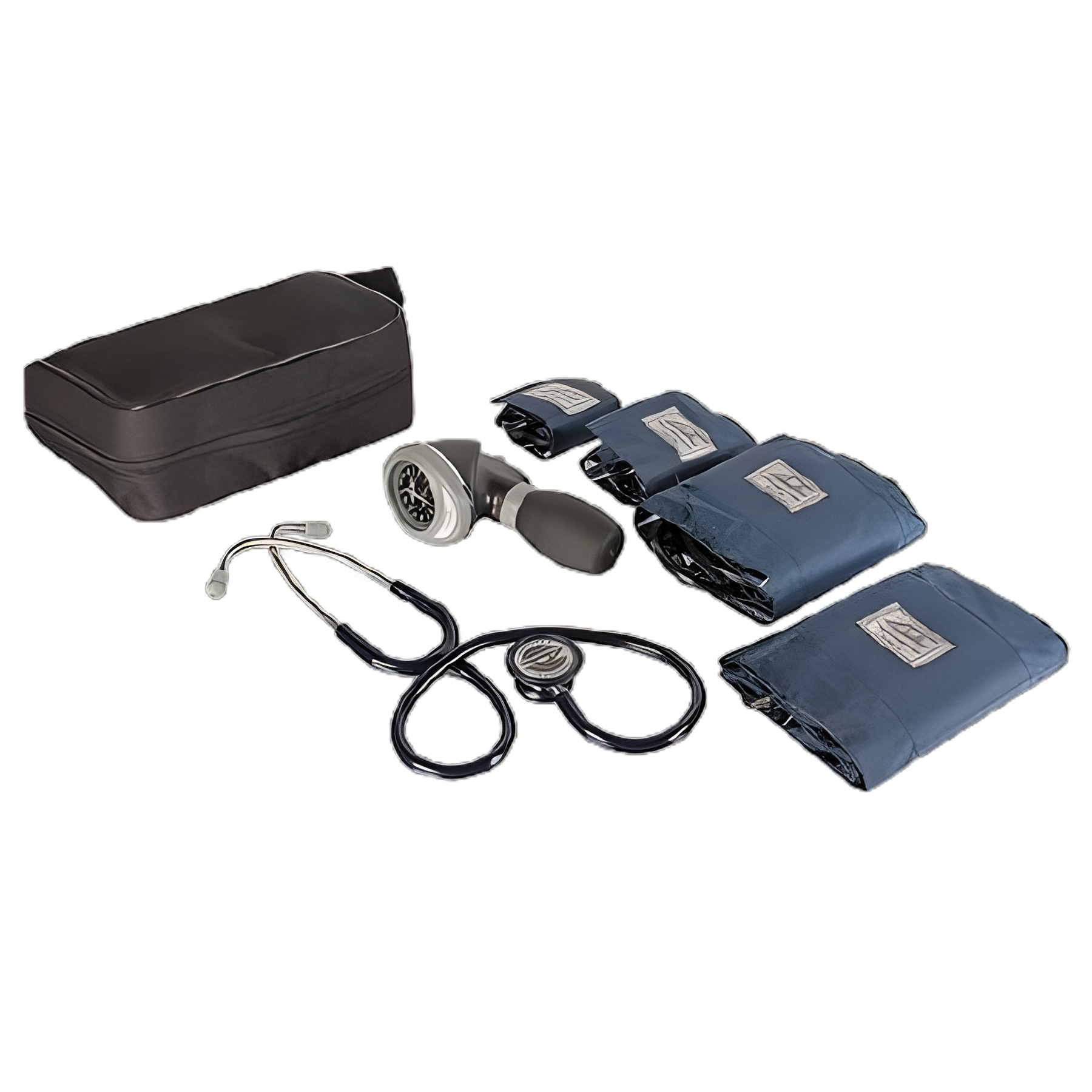 ADC Reusable Aneroid Sphygmomanometer and Dual Head Stethoscope Set with Multiple Cuff Sizes
