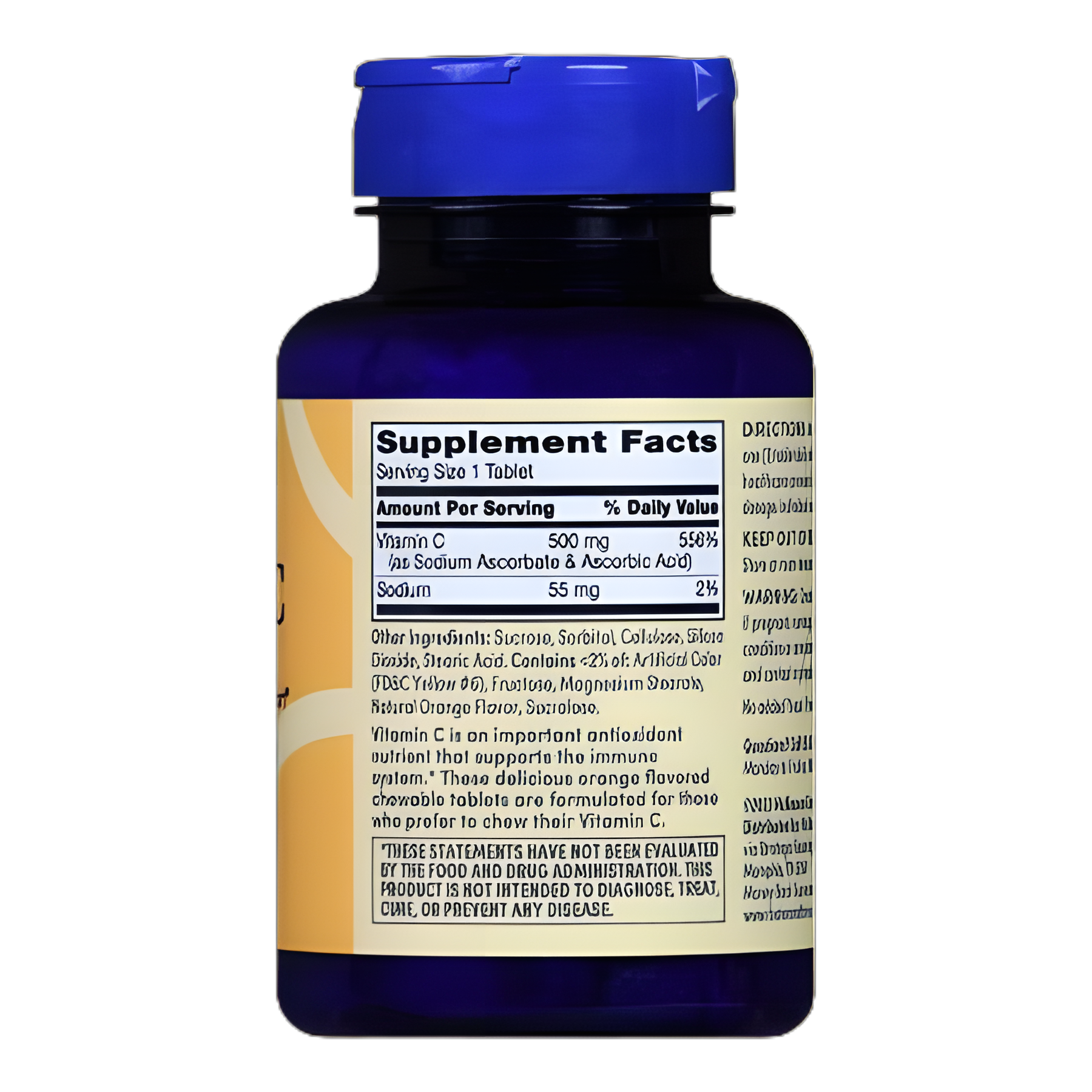 Vitamin C Supplement Foster & Thrive™ Ascorbic Acid 500 mg Strength Chewable Tablet 100 per Bottle