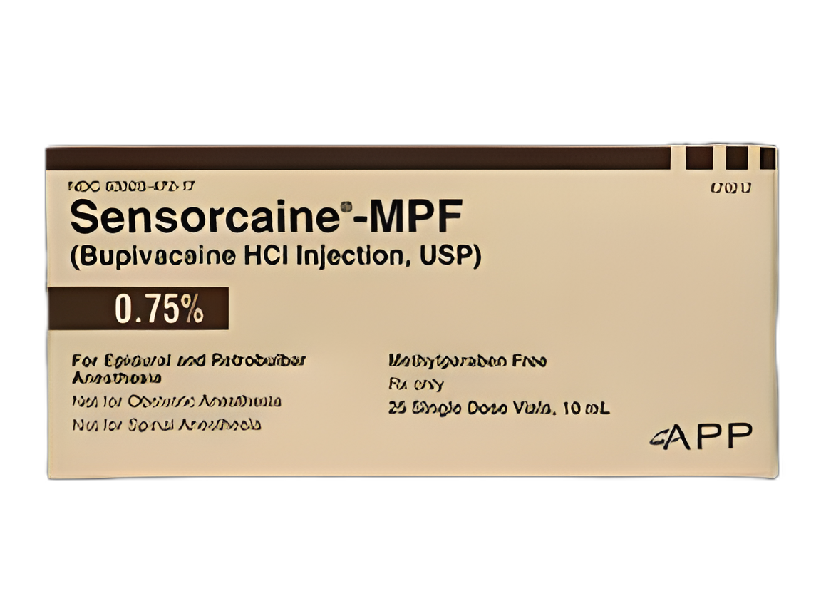 Sensorcaine® - MPF Bupivacaine HCl, Preservative Free 0.75%, 7.5 mg / mL Injection Single-Dose Vial 10 mL