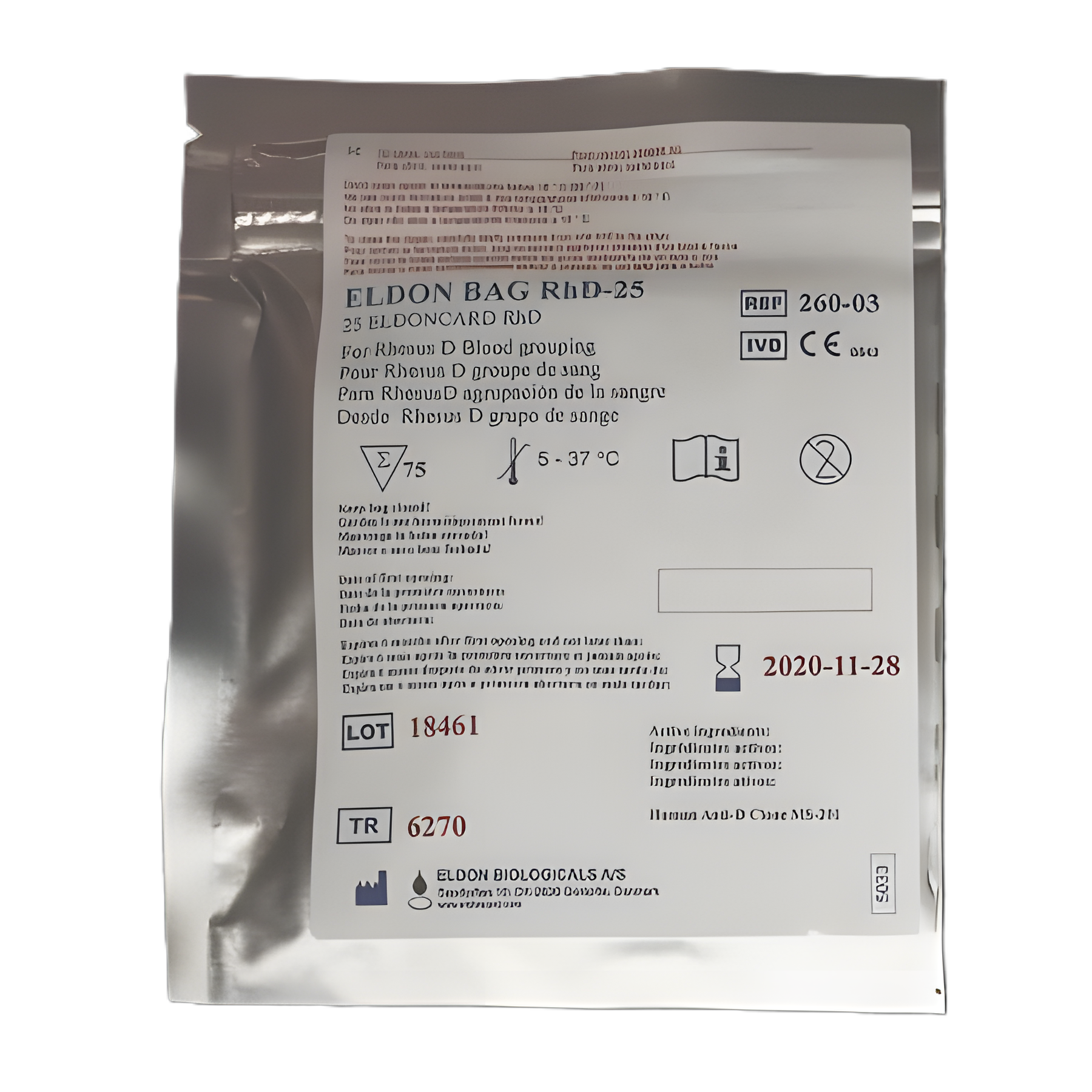 EldonCard Rh Blood Typing Kit - Quick & Accurate Testing