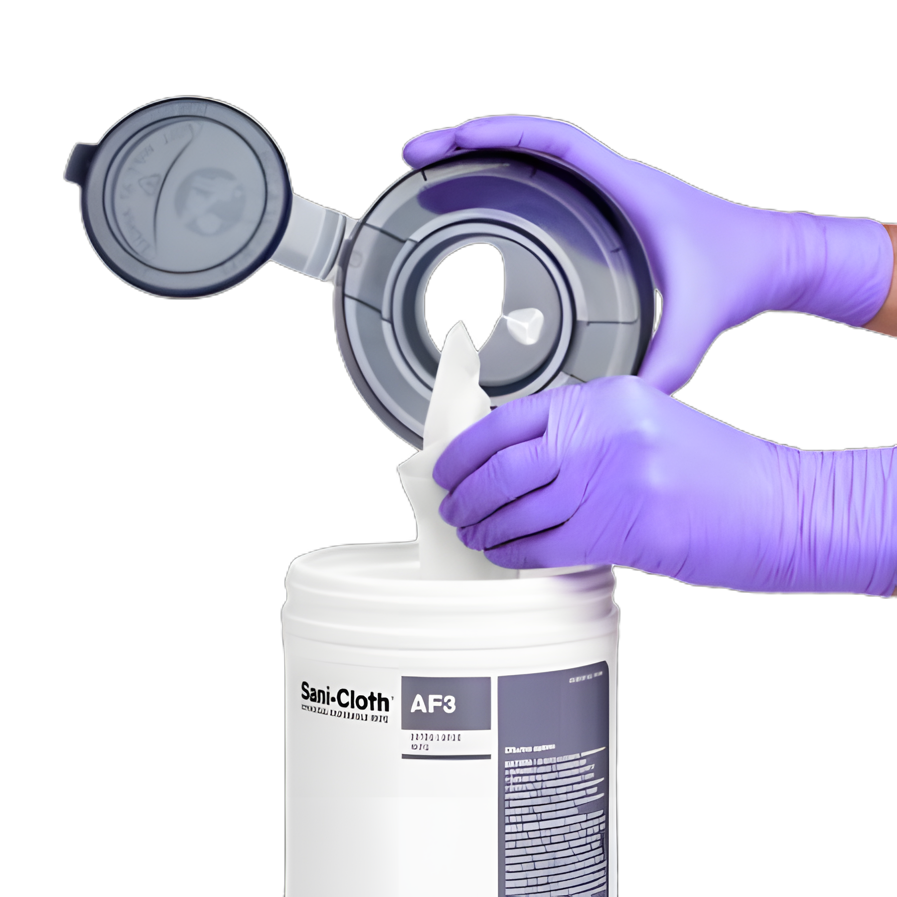 Sani-Cloth® AF3 Surface Disinfectant Cleaner Premoistened Germicidal Manual Pull Wipe 160 Count Canister Mild Scent NonSterile