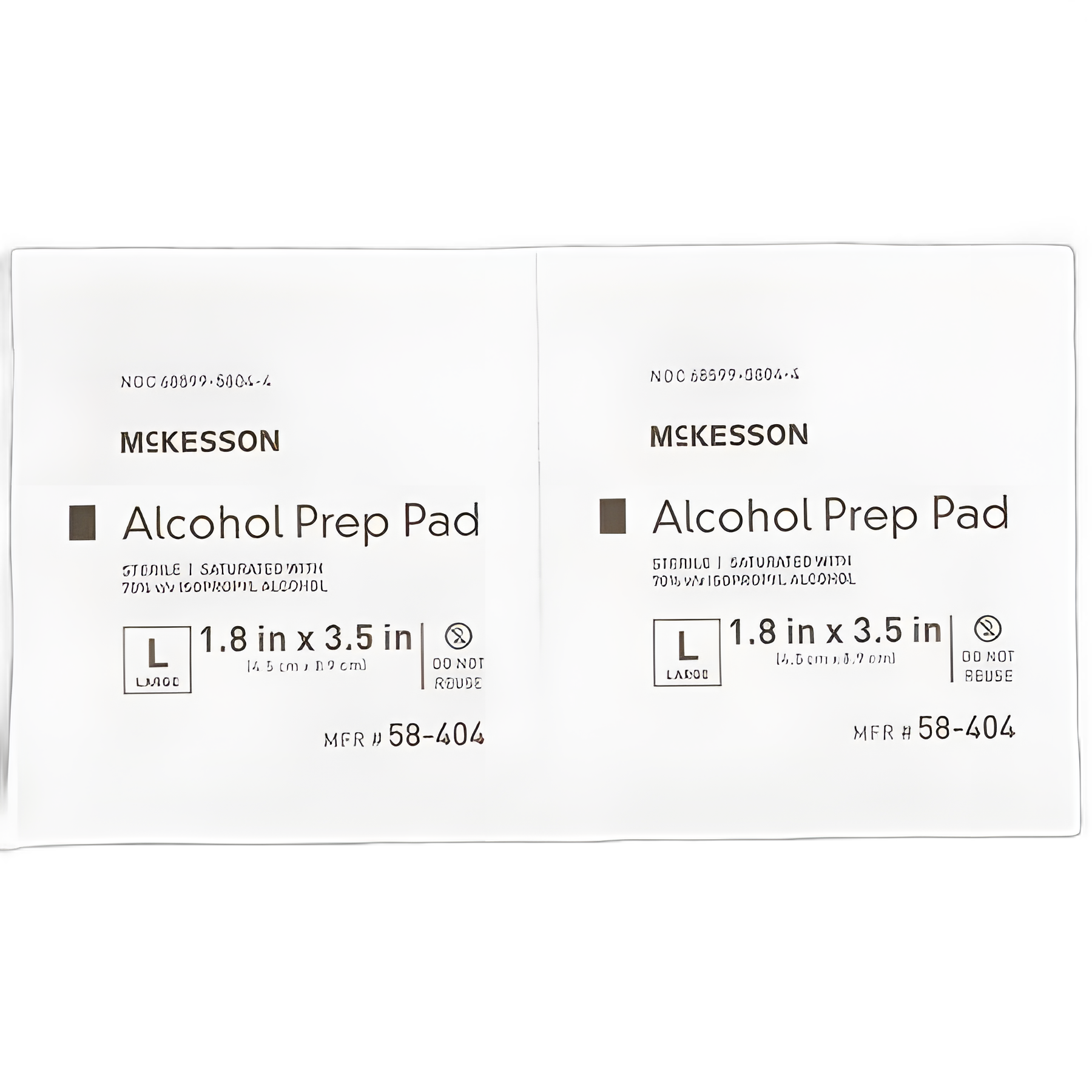 Alcohol Prep Pad McKesson 70% Strength Isopropyl Alcohol Individual Packet Large Sterile
