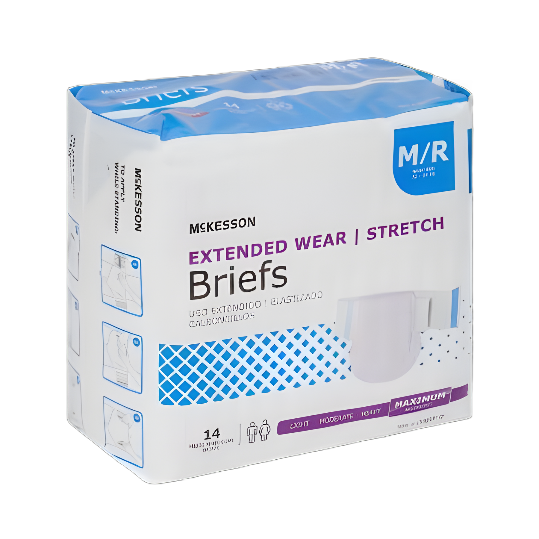 Unisex Adult Incontinence Brief McKesson Extended Wear Medium Disposable Heavy Absorbency