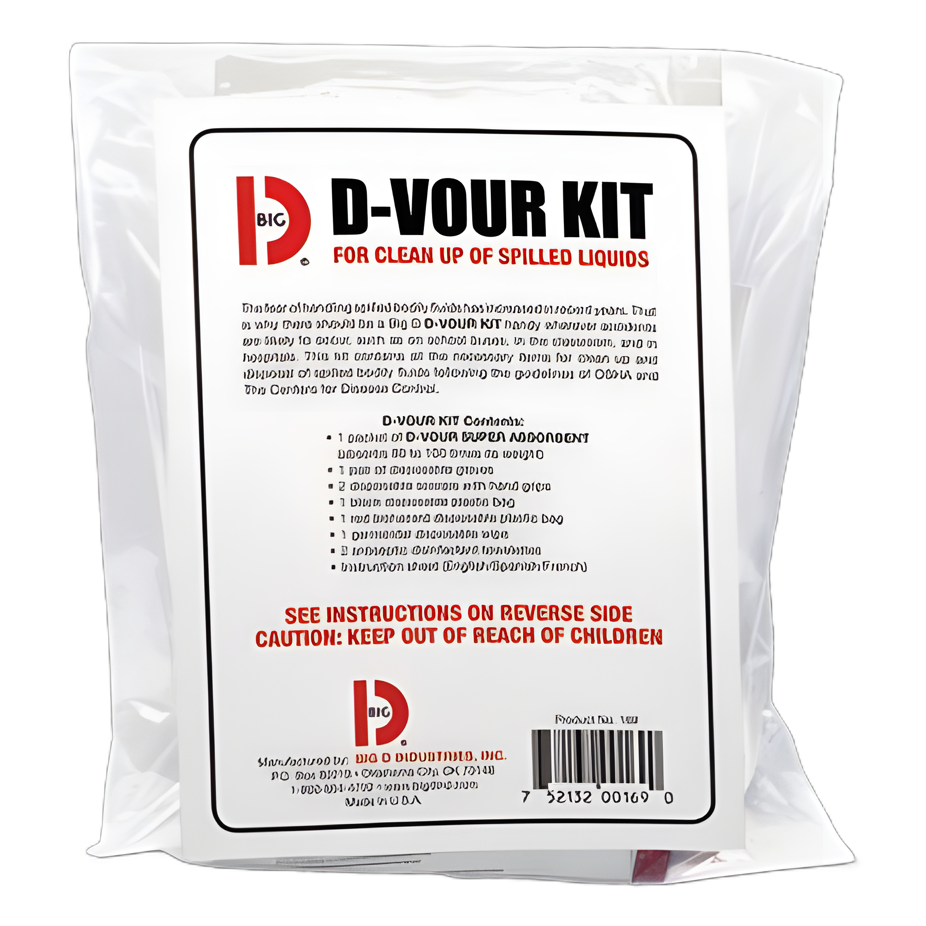Biohazard Spill Clean-Up Kit with Absorbent Powder - D'vour