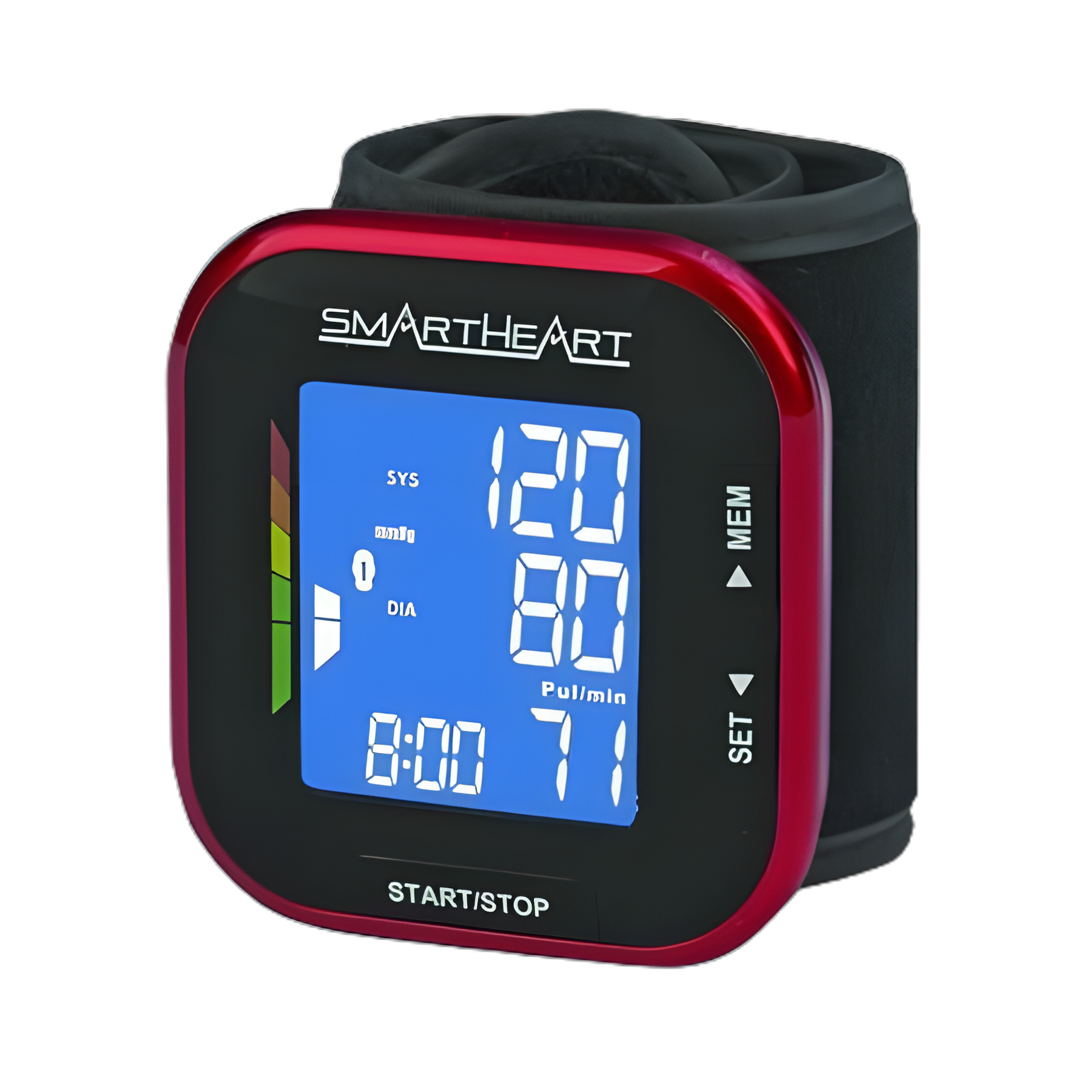 Digital Blood Pressure Monitor Smartheart Adult Cuff 5.5 X 7.6 Inch Mobile