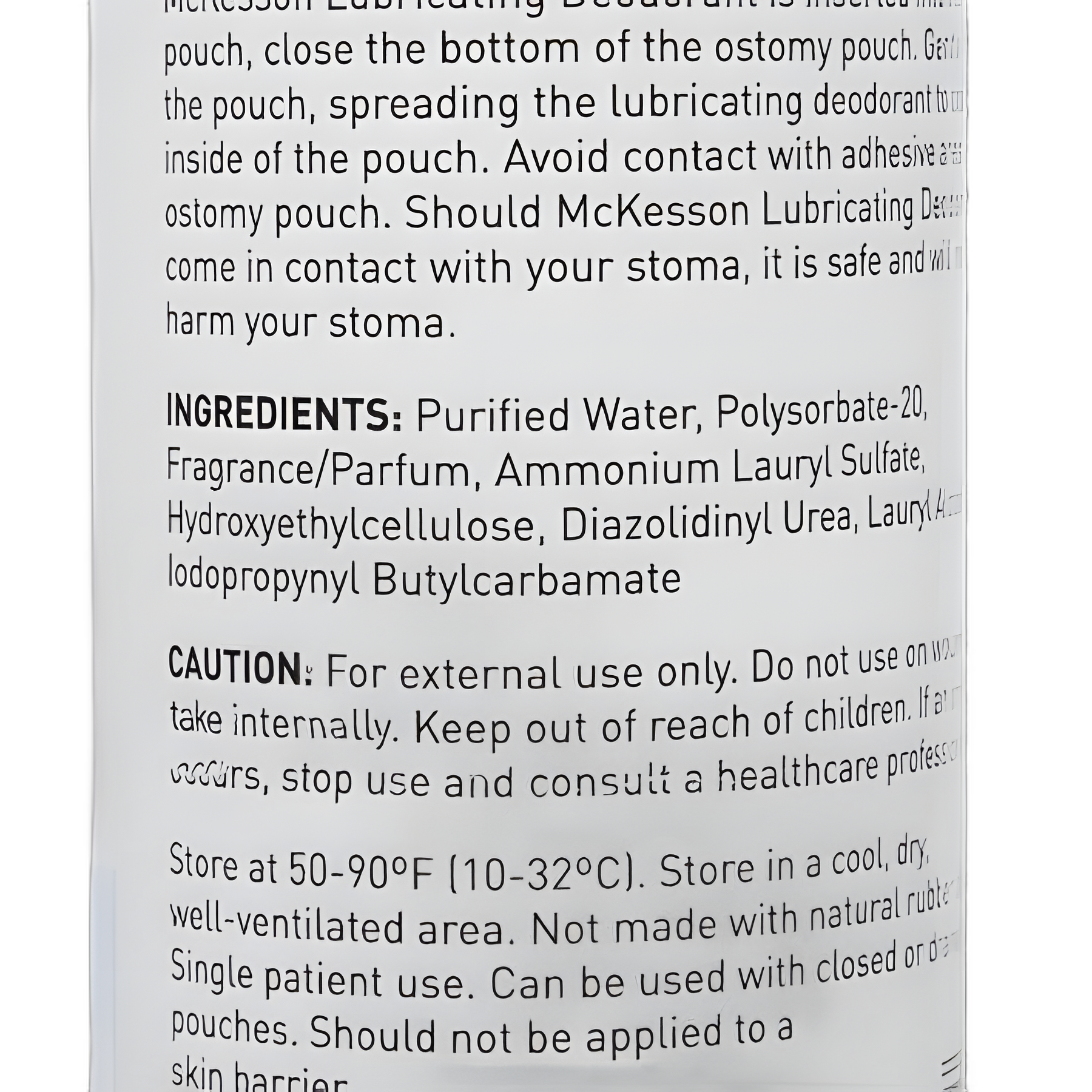 McKesson 8 oz Lubricating Ostomy Deodorant - Unscented