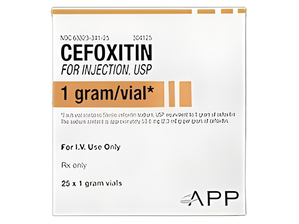 Cefoxitin Sodium, Preservative Free 1 Gram Injection Vial - 63323034125