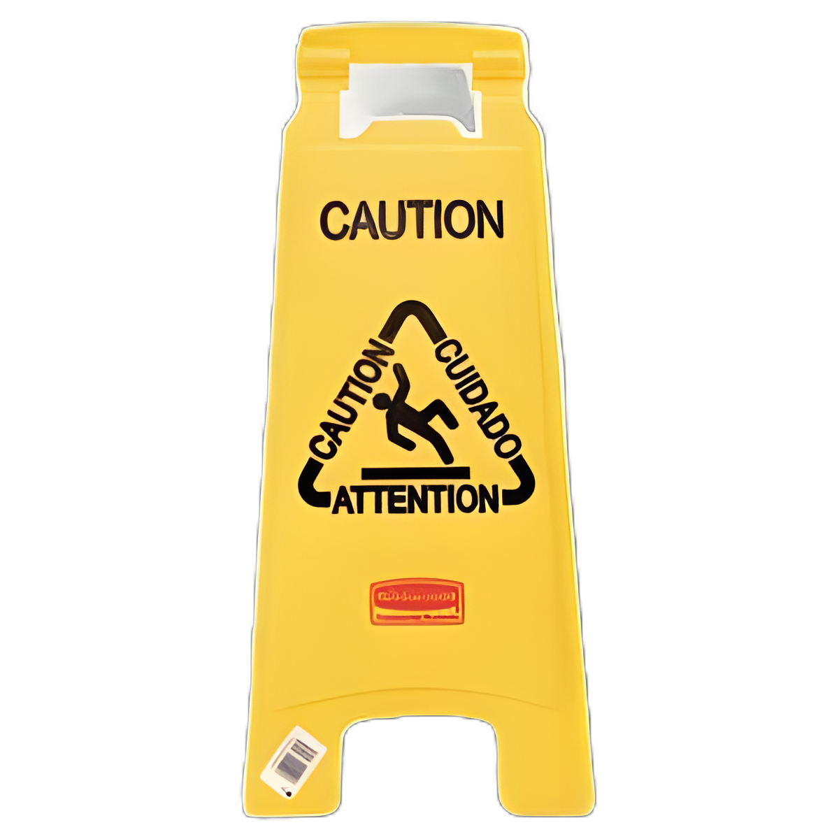 Rubbermaid® Multilingual Caution Wet Floor Sign, 25-inch