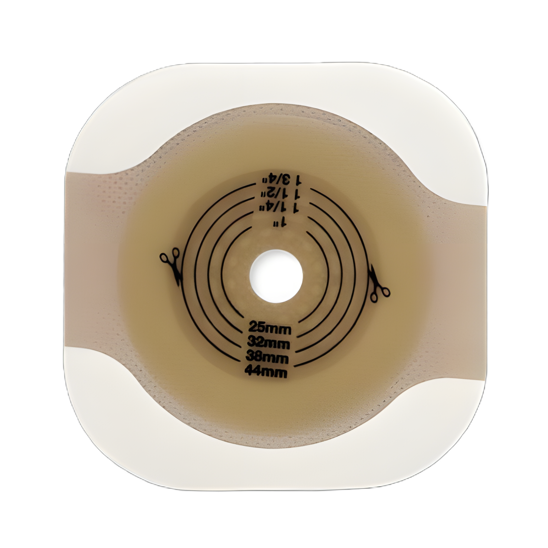 Skin Barrier New Image™ Flat CeraPlus™ Precut, Extended Wear Adhesive Tape Borders 2-1/4 Inch Flange Red Code 1-1/2 Inch Opening