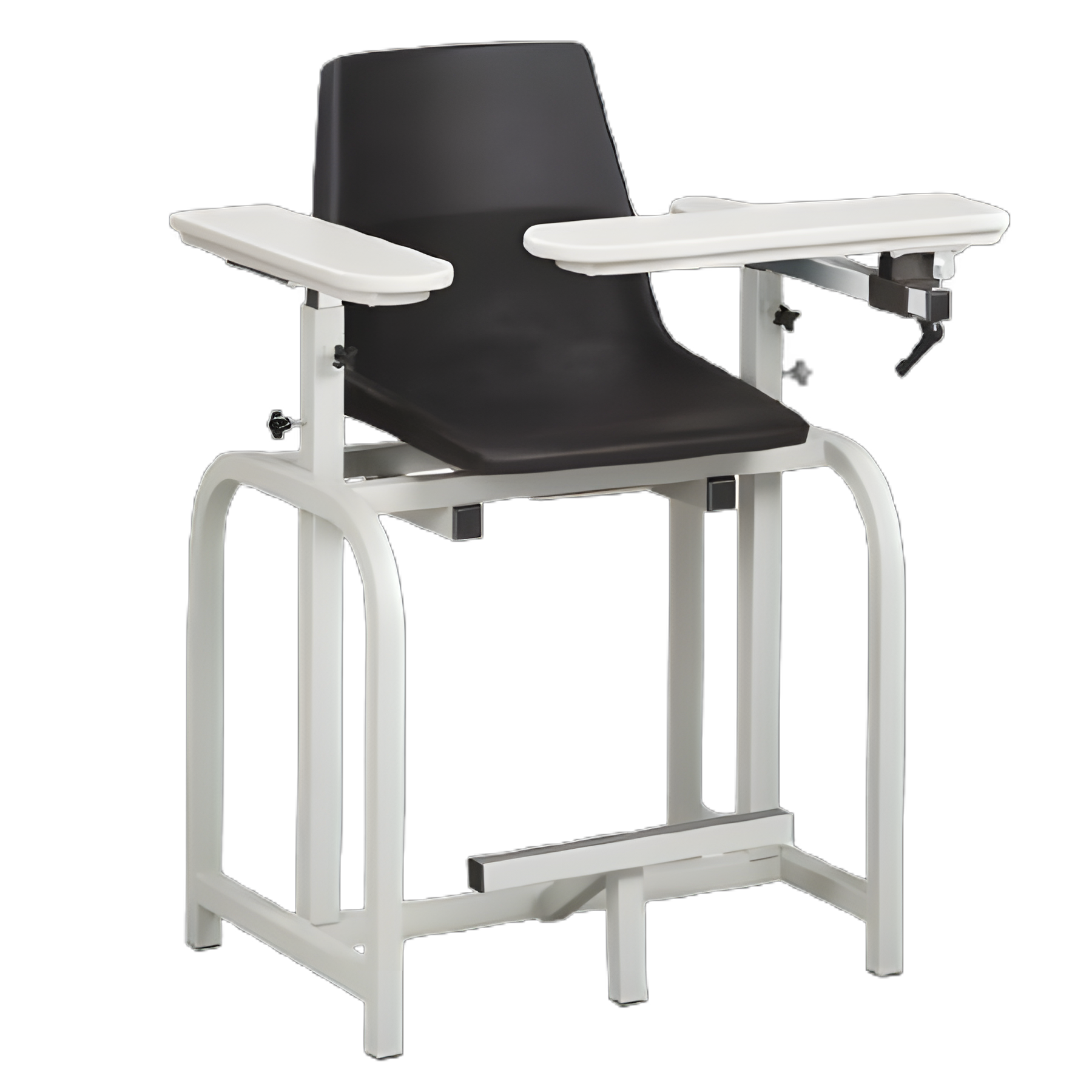 ClintonClean Blood Drawing Chair with Adjustable Flip Arm - Black
