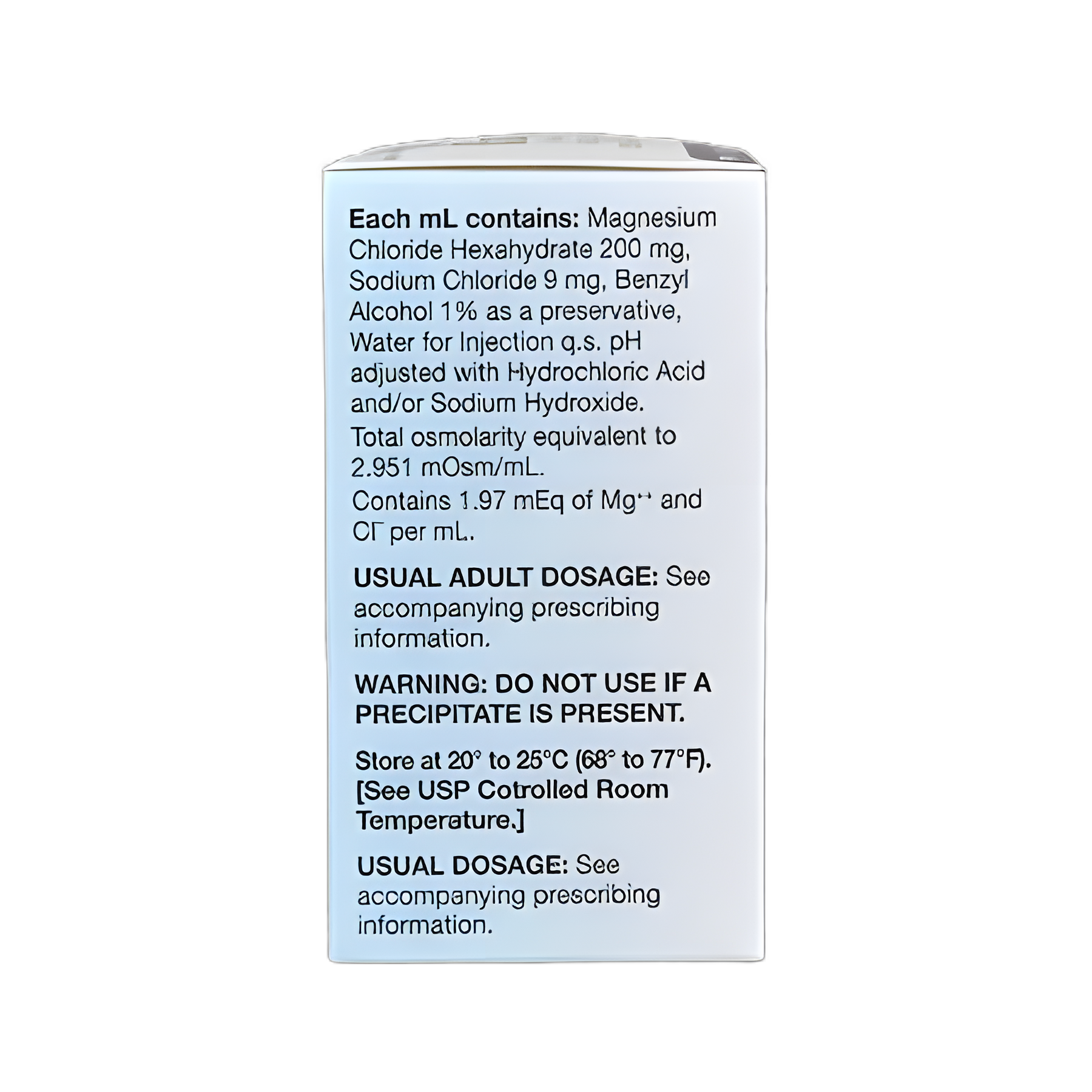 Magnesium Chloride 200 mg / mL Injection Multiple-Dose Vial 50 mL