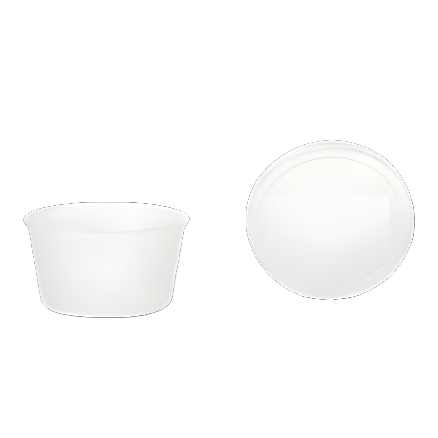 Dawn Mist® Denture Cup 8 oz. Clear Snap-On Lid Single Patient Use