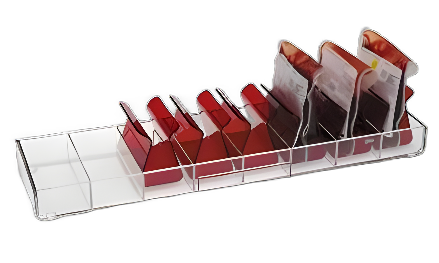 Acrylic Blood Unit Boot Rack - Holds 8 Units | MarketLab