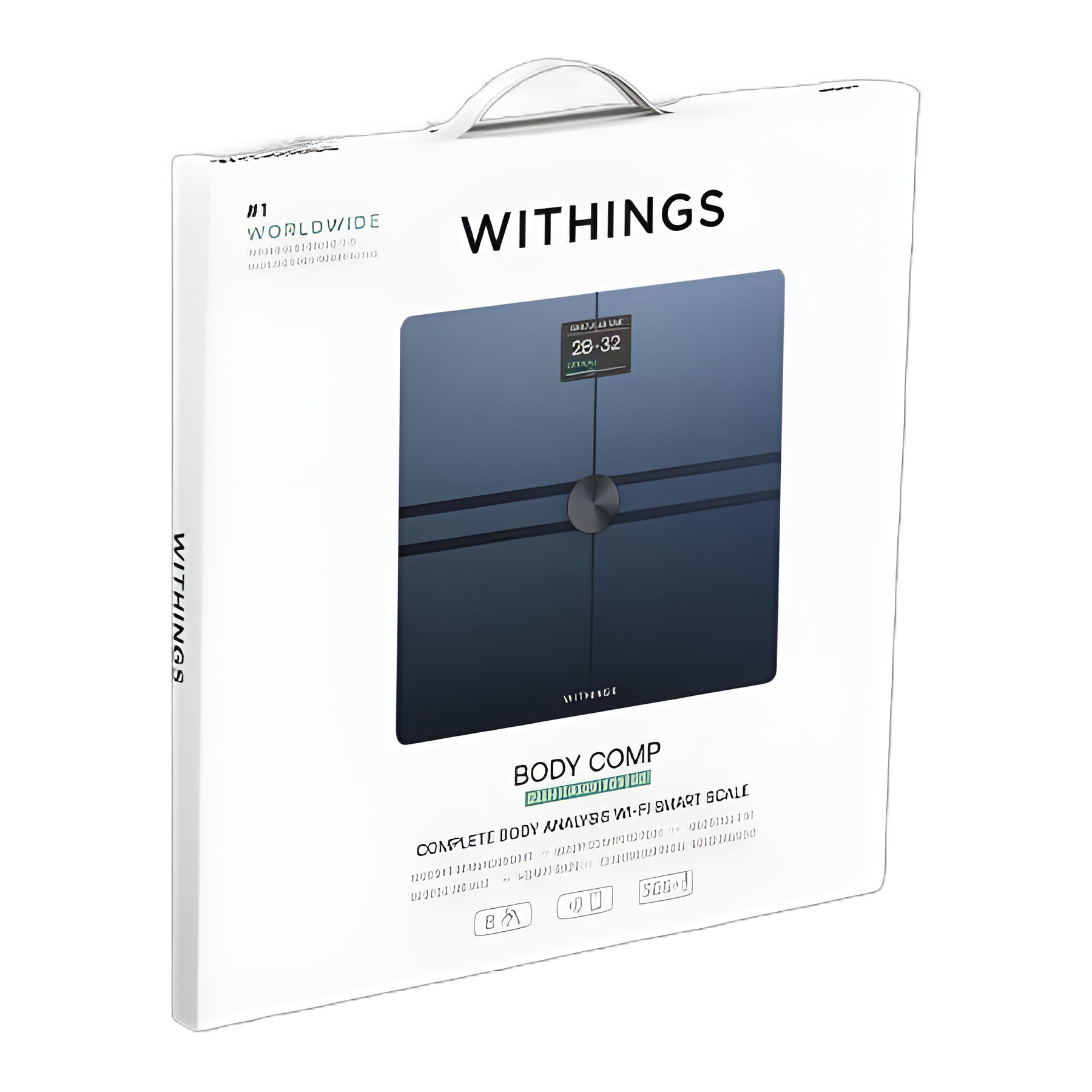 Complete Body Composition Analyzer Stand On Withings Digital Display 5 -> 200kg (9 -> 440lb) Black