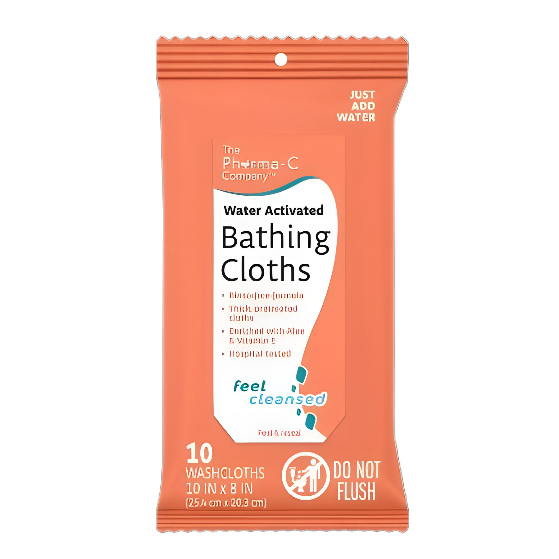 Pharma-C-Wipes Rinse-Free Bath Wipes - Aloe & Vitamin E