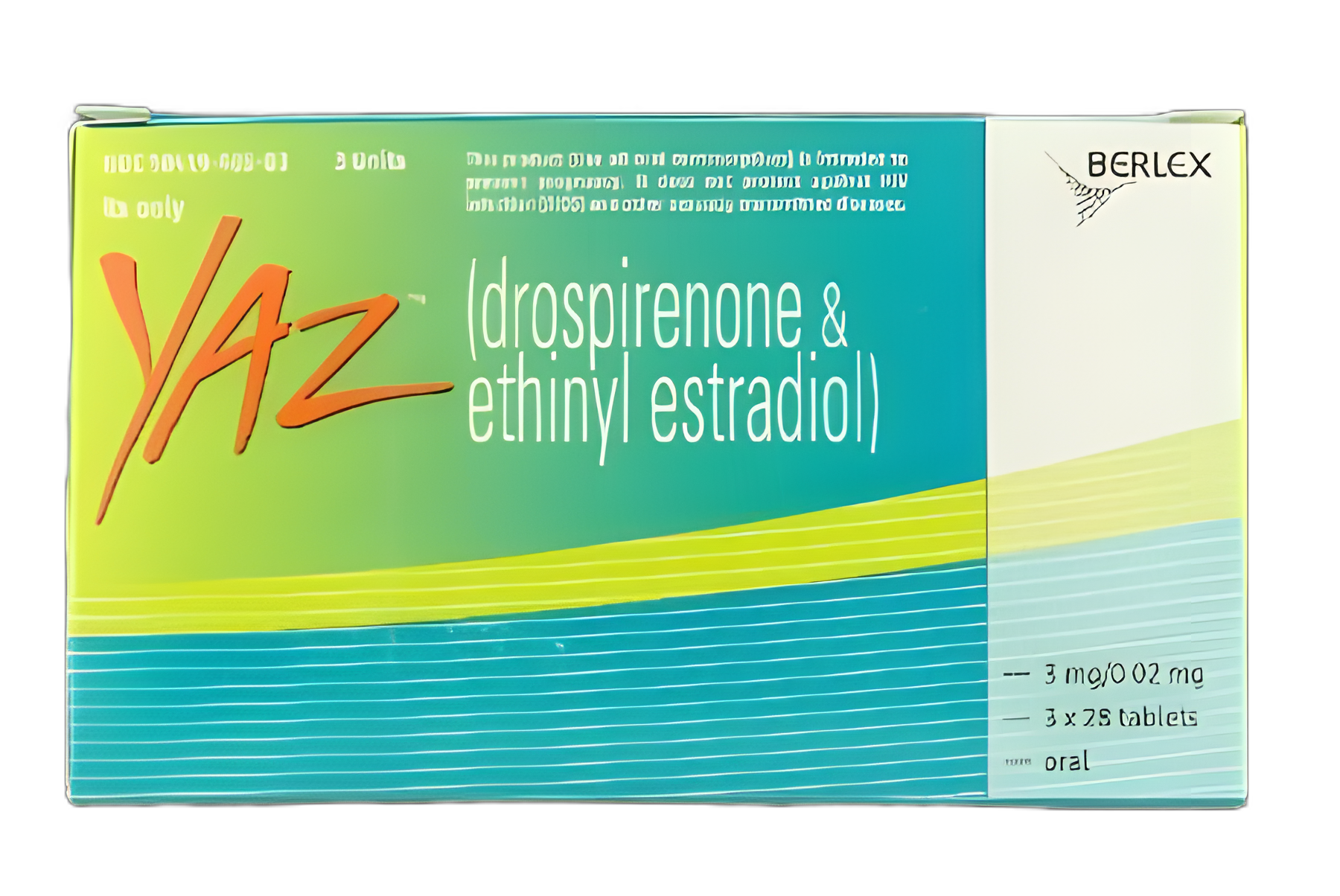 Yaz® Ethinyl Estradiol / Drospirenone 0.02 mg - 3 mg Tablet Blister Pack 84 Tablets