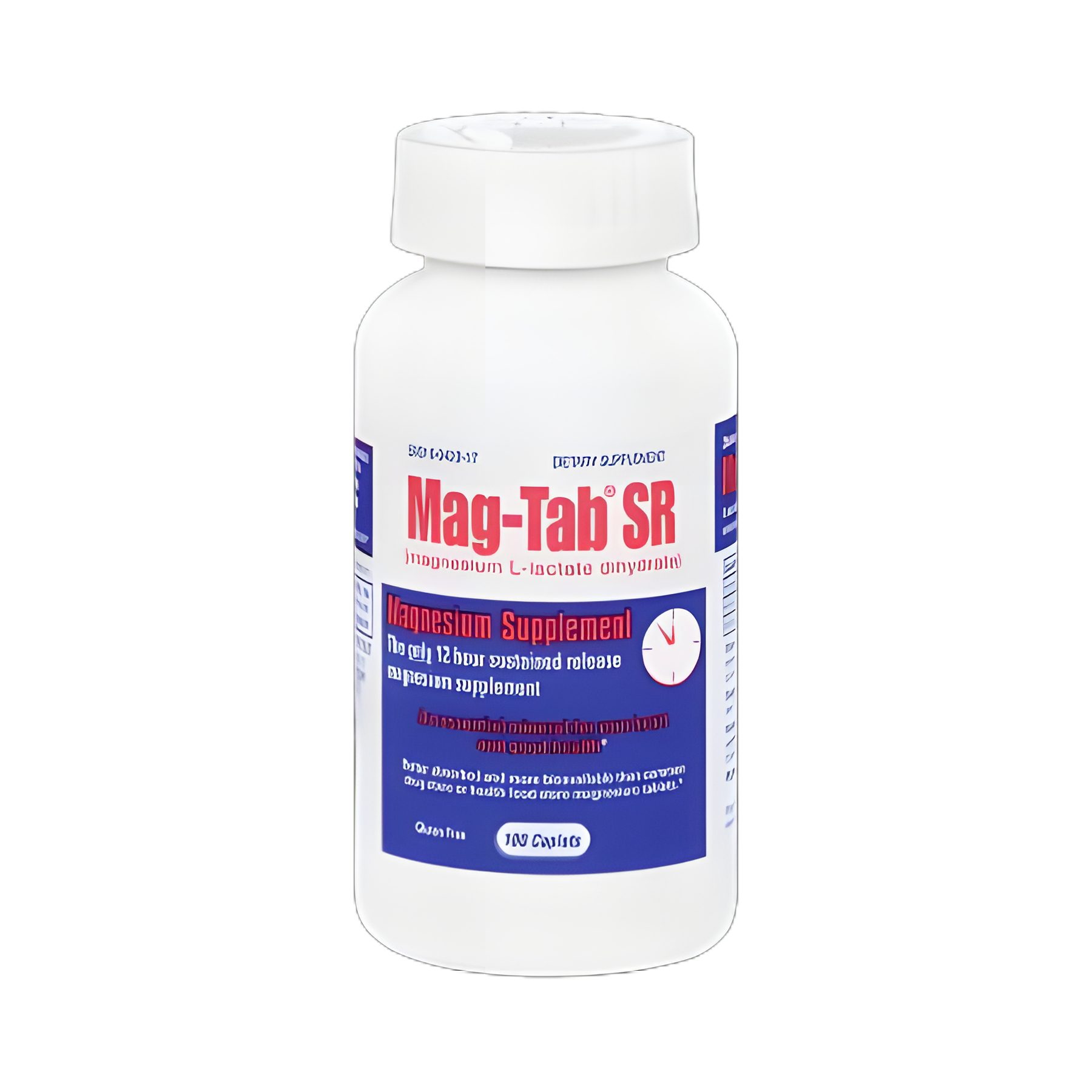 Mag-Tab® SR Magnesium 84 mg Extended-Release Tablets - 100 Pack for Nerve & Muscle Support