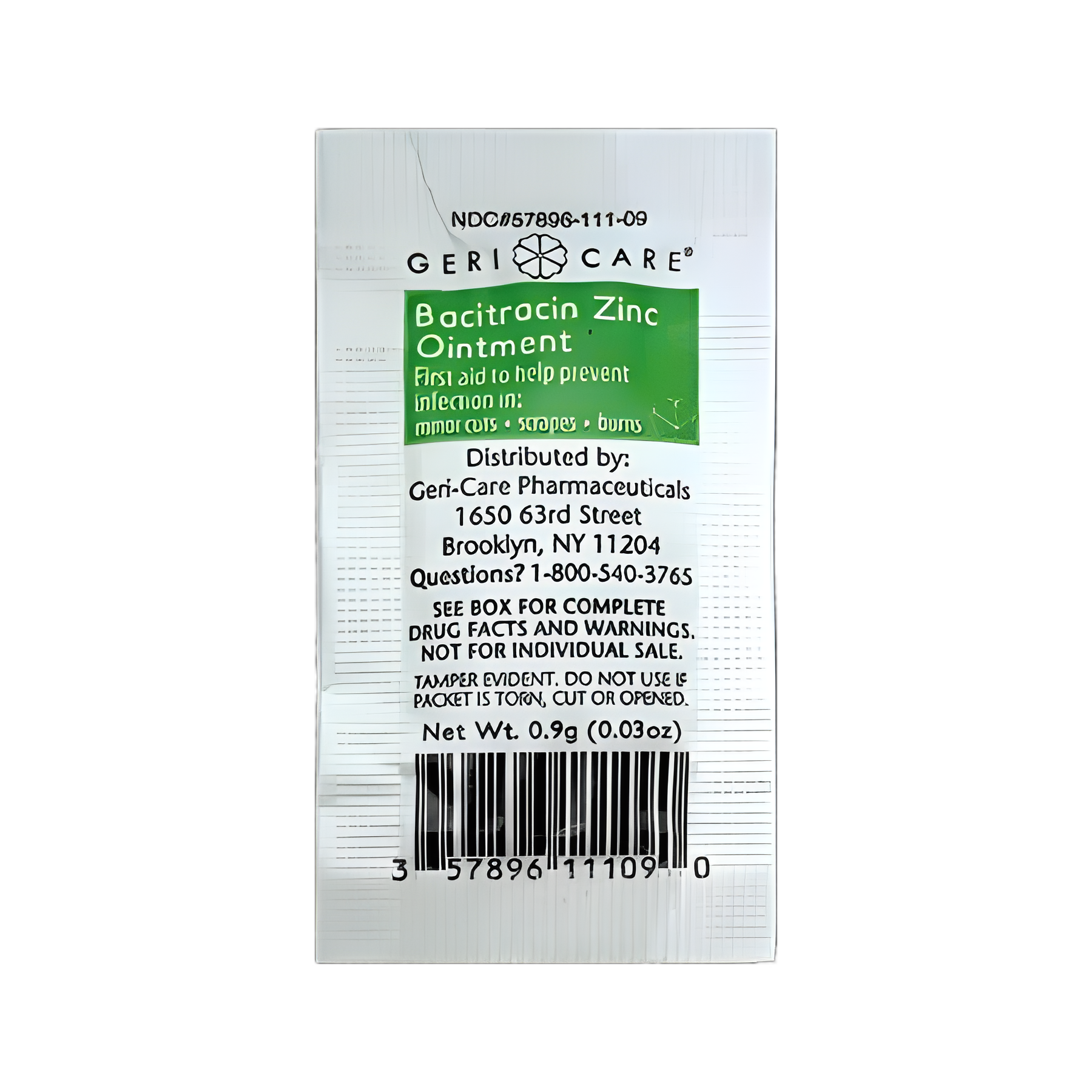 First Aid Antibiotic Ointment 0.9 Gram Individual Packet - S145-14-GCP
