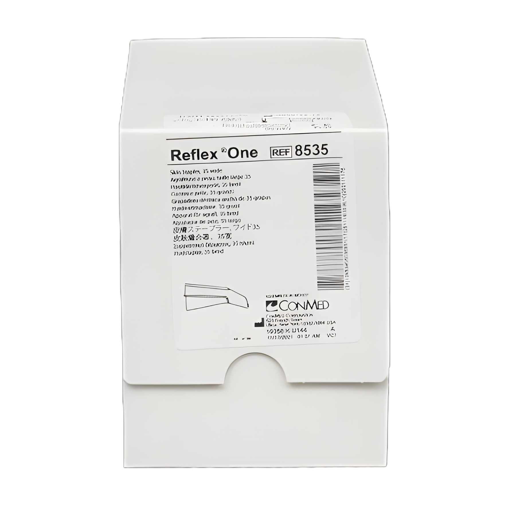 Wound Stapler Reflex® One Squeeze Handle Stainless Steel Staples Wide Staple 35 Staples