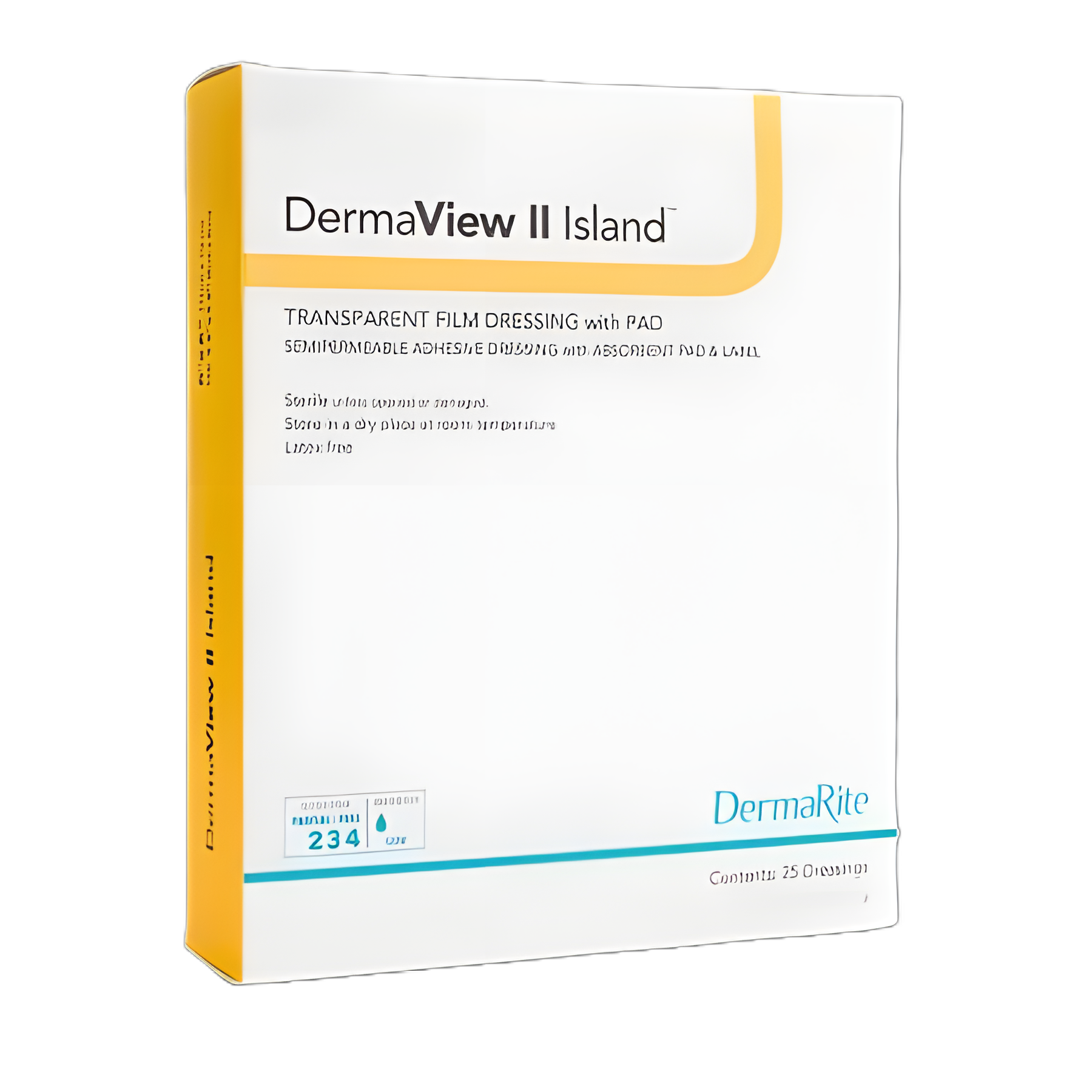 Transparent Film Dressing with Pad DermaView II™ Island 2-3/4 X 4 Inch Frame Style Delivery Rectangle Sterile