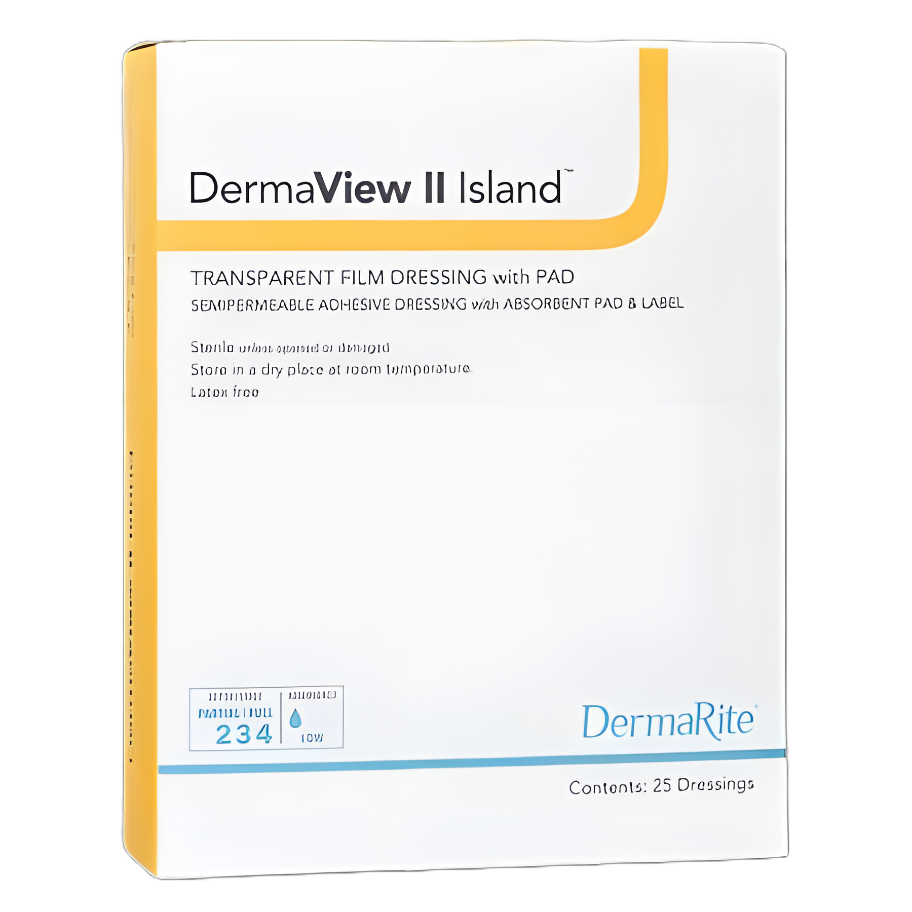Transparent Film Dressing with Pad DermaView II™ Island 2-3/4 X 4 Inch Frame Style Delivery Rectangle Sterile