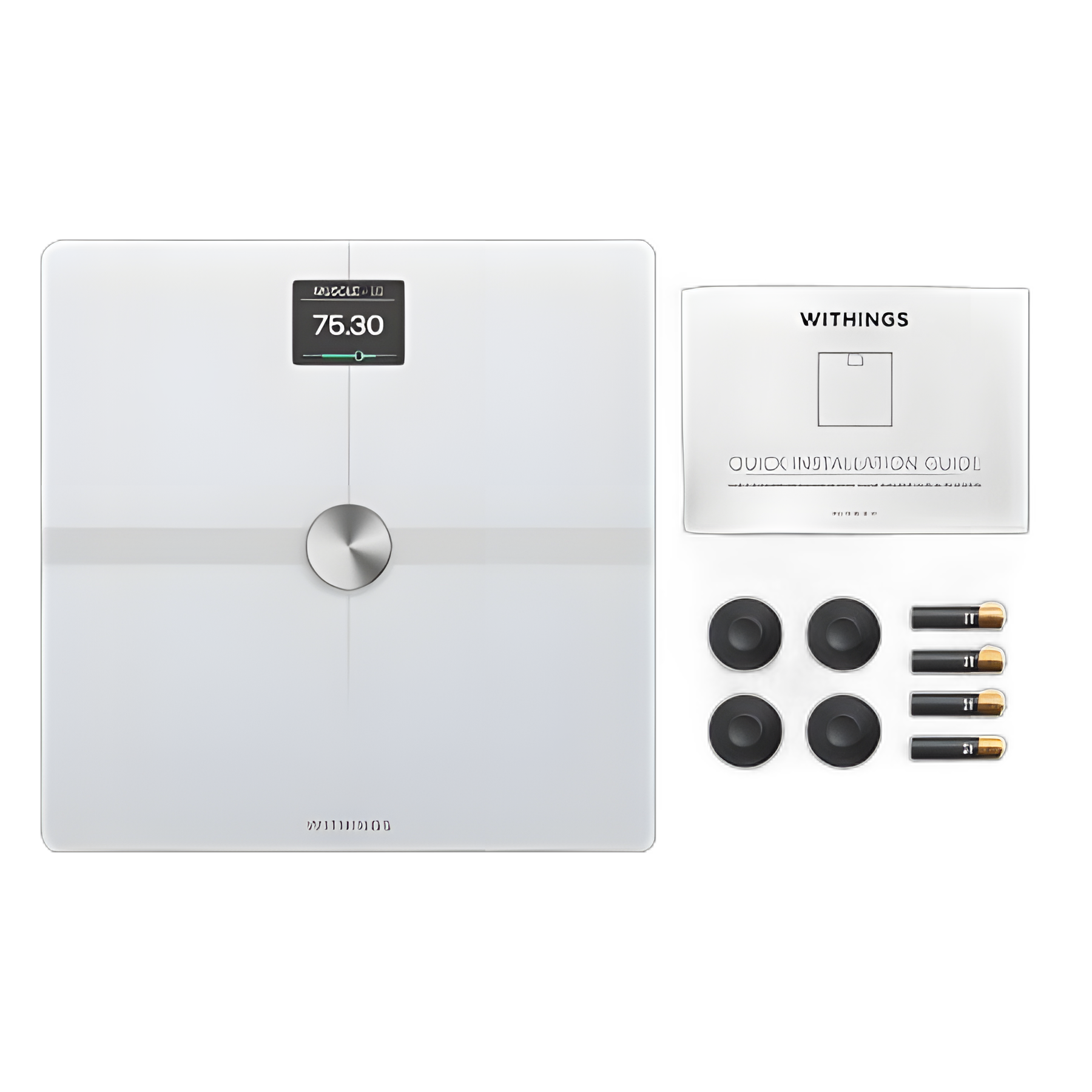 Smart Body Composition Analyzer Step On Withings LCD Display 5 -> 200kg (9 -> 440lb) White