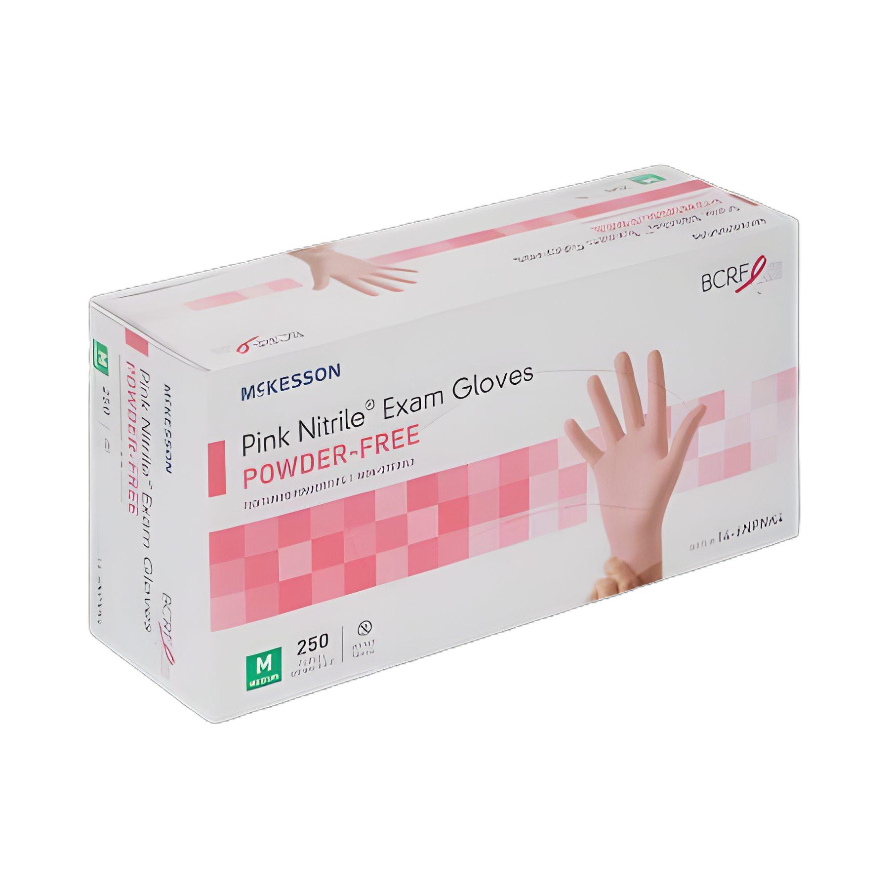 McKesson Pink Nitrile Medium Exam Gloves - Support Breast Cancer Awareness