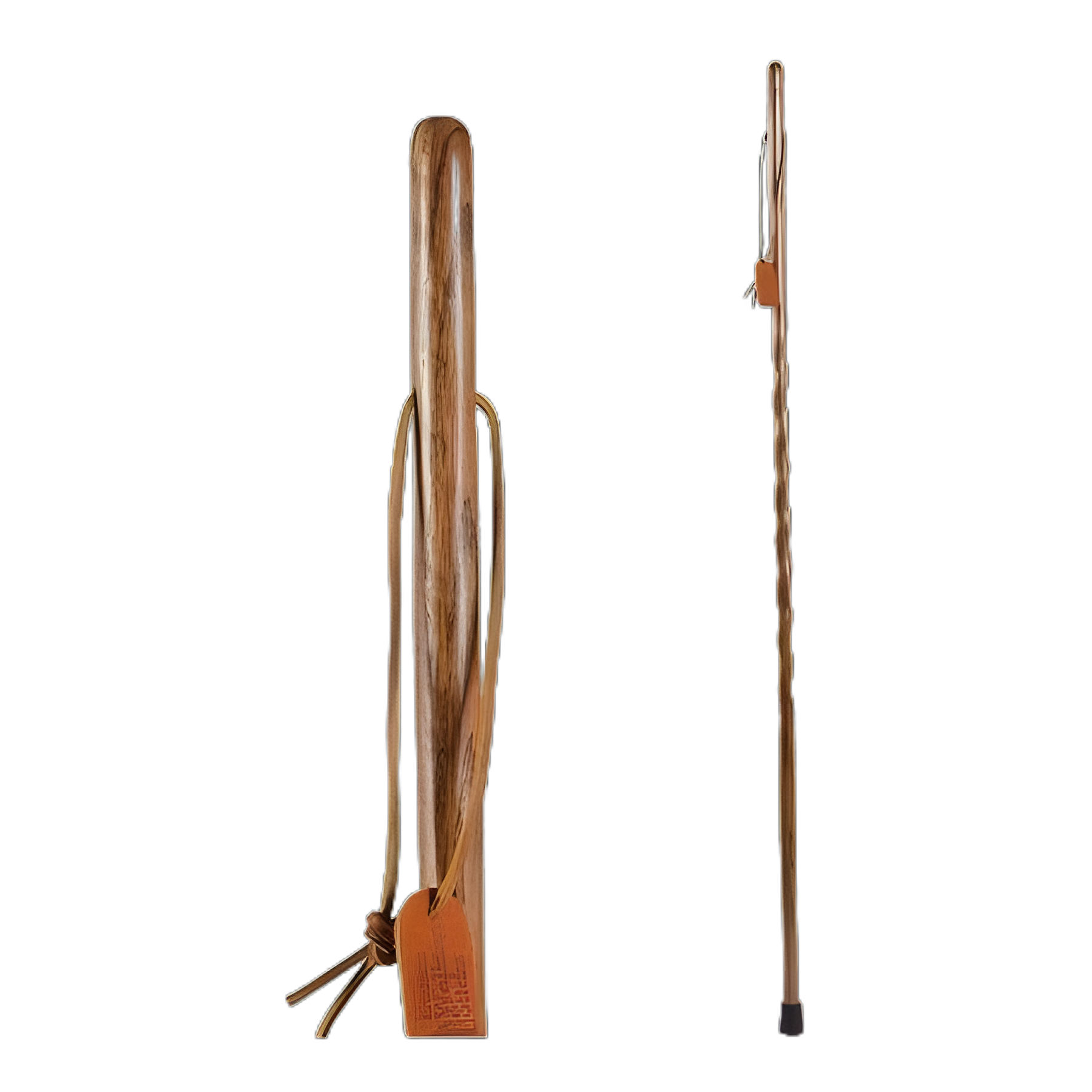 Walking Stick Brazos™ Twisted Backpacker Wood 58 Inch Height Brown Oak