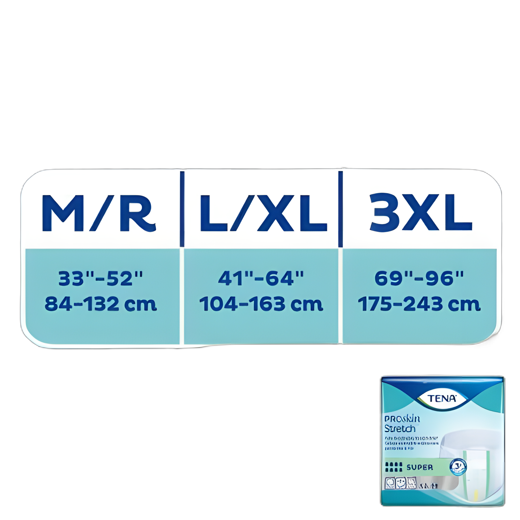 Unisex Adult Incontinence Brief TENA ProSkin Stretch™ Super Large / X-Large Disposable Heavy Absorbency