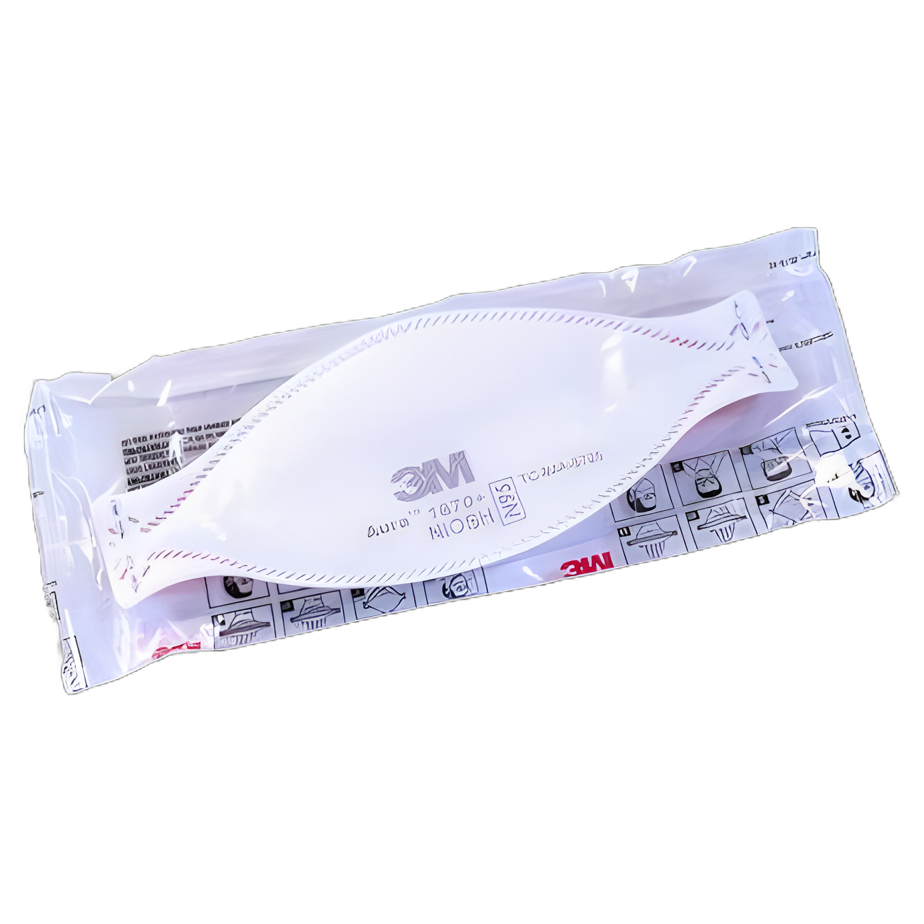 Particulate Respirator Mask 3M™ Aura™ Medical N95 Flat Fold Elastic Strap One Size Fits Most White NonSterile ASTM F1862 Adult