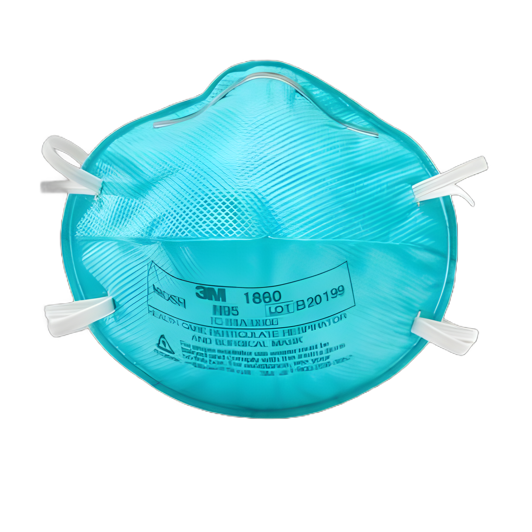 Particulate Respirator / Surgical Mask 3M™ Medical N95 Cup Elastic Strap One Size Fits Most Blue NonSterile ASTM F1862 Adult