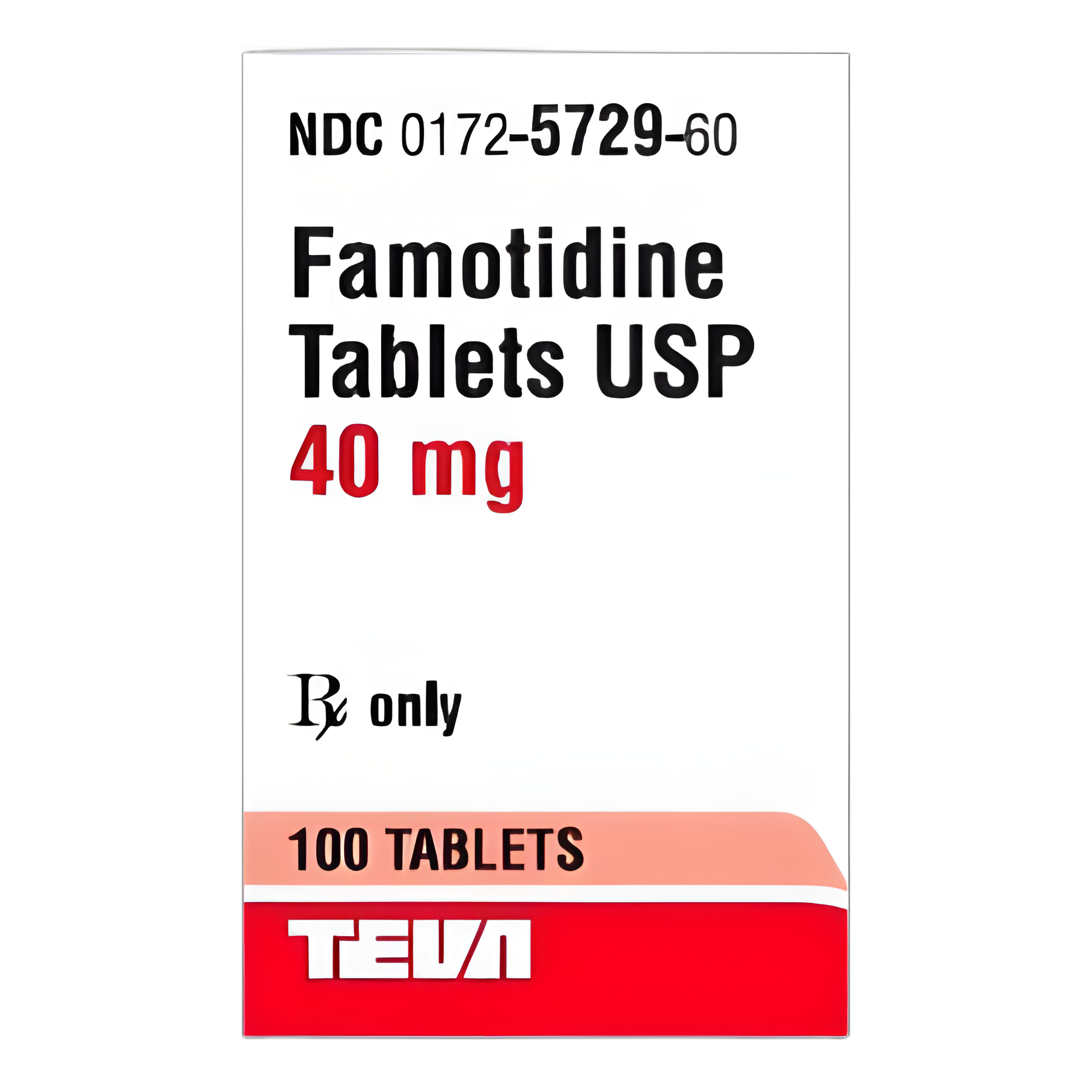 Famotidine 40 mg Tablet Bottle 100 Tablets