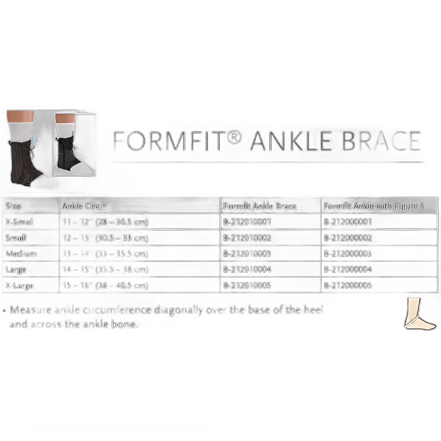 Ankle Brace with Figure 8 Ossur® FormFit® Small Lace-Up / Figure-8 Strap Foot