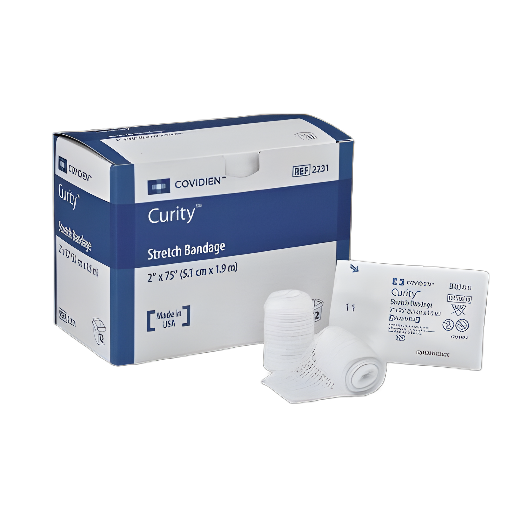 Conforming Bandage Curity™ 2 X 75 Inch 12 per Pack NonSterile 1-Ply Roll Shape