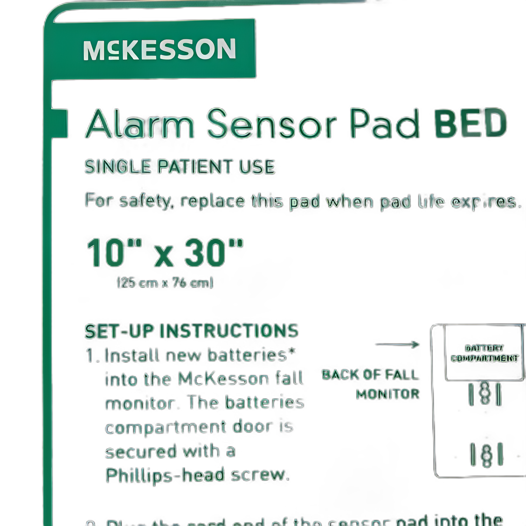 McKesson 10x30 Alarm Sensor Pad for Patient Monitoring