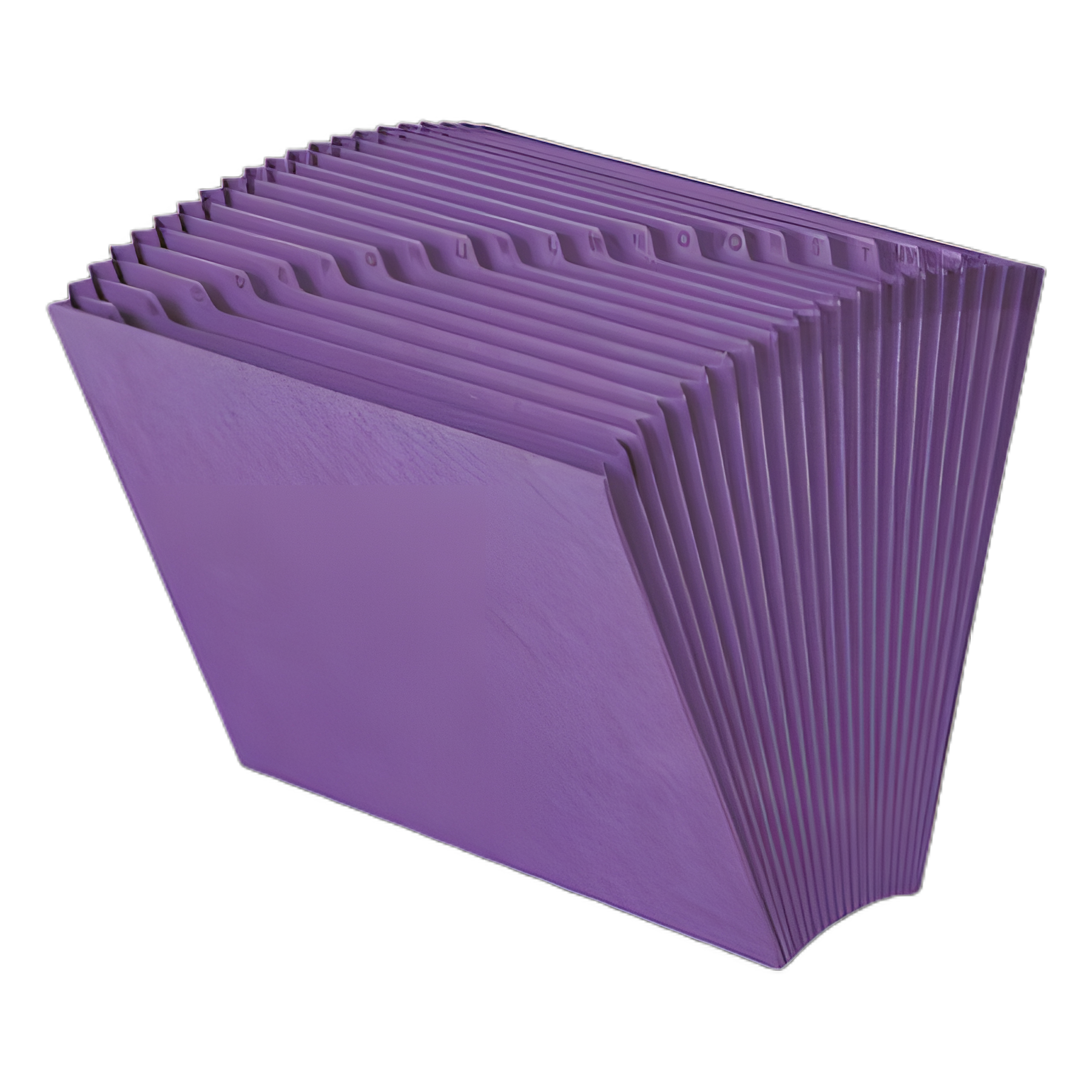 Heavy-Duty Indexed Expanding Open Top Color Files, 21 Sections, 1/21-Cut Tabs, Letter Size, Purple