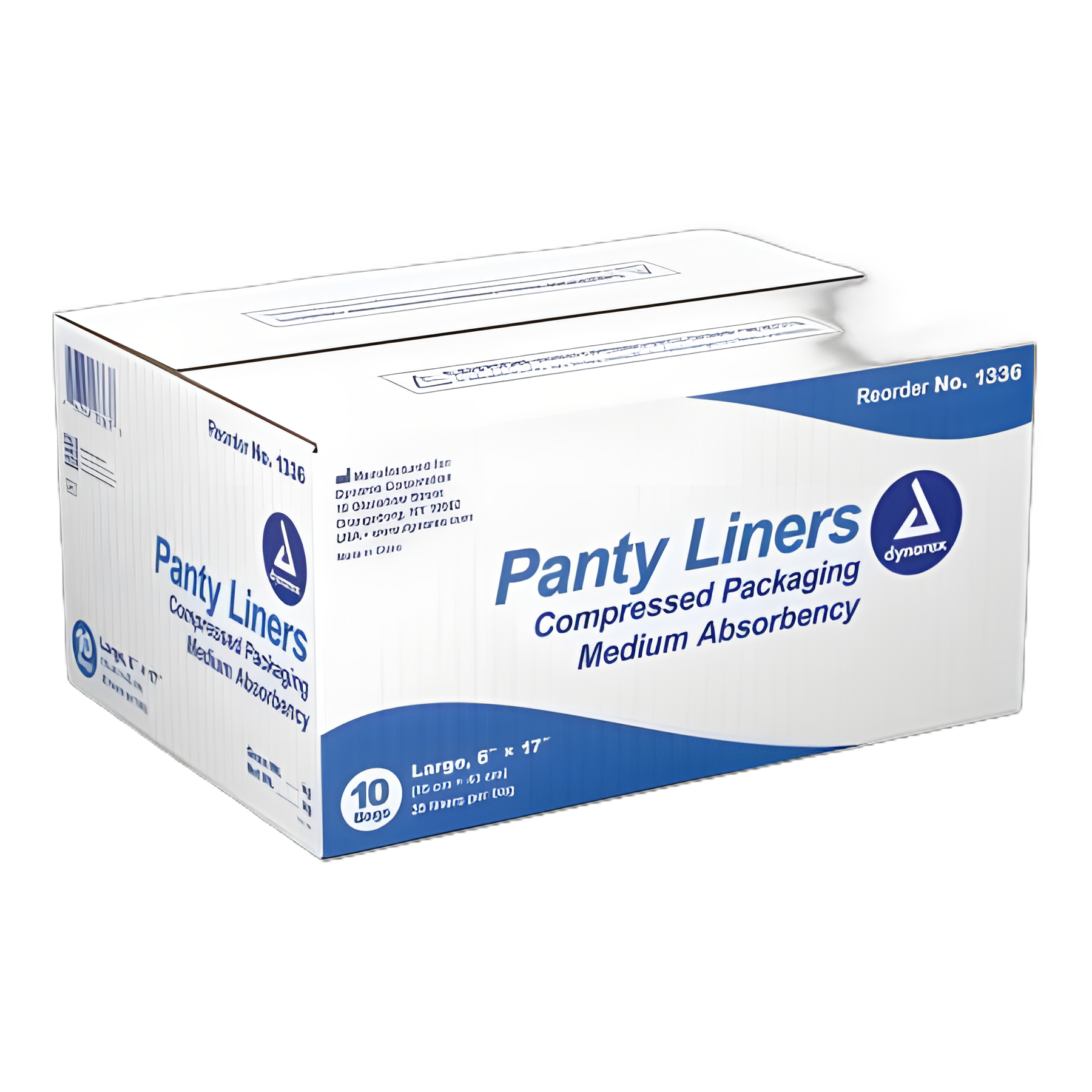 Bladder Control Pad Dynarex® 6 X 17 Inch Moderate Absorbency Wood Pulp / Polypropylene / Tissue Core One Size Fits Most