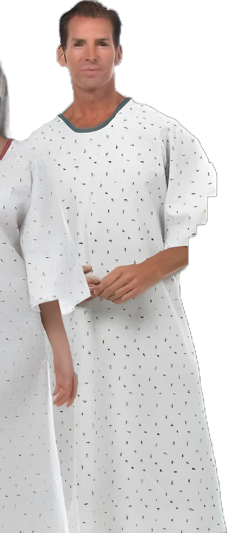 Patient Exam Gown Medium / Large Light Blue Reusable