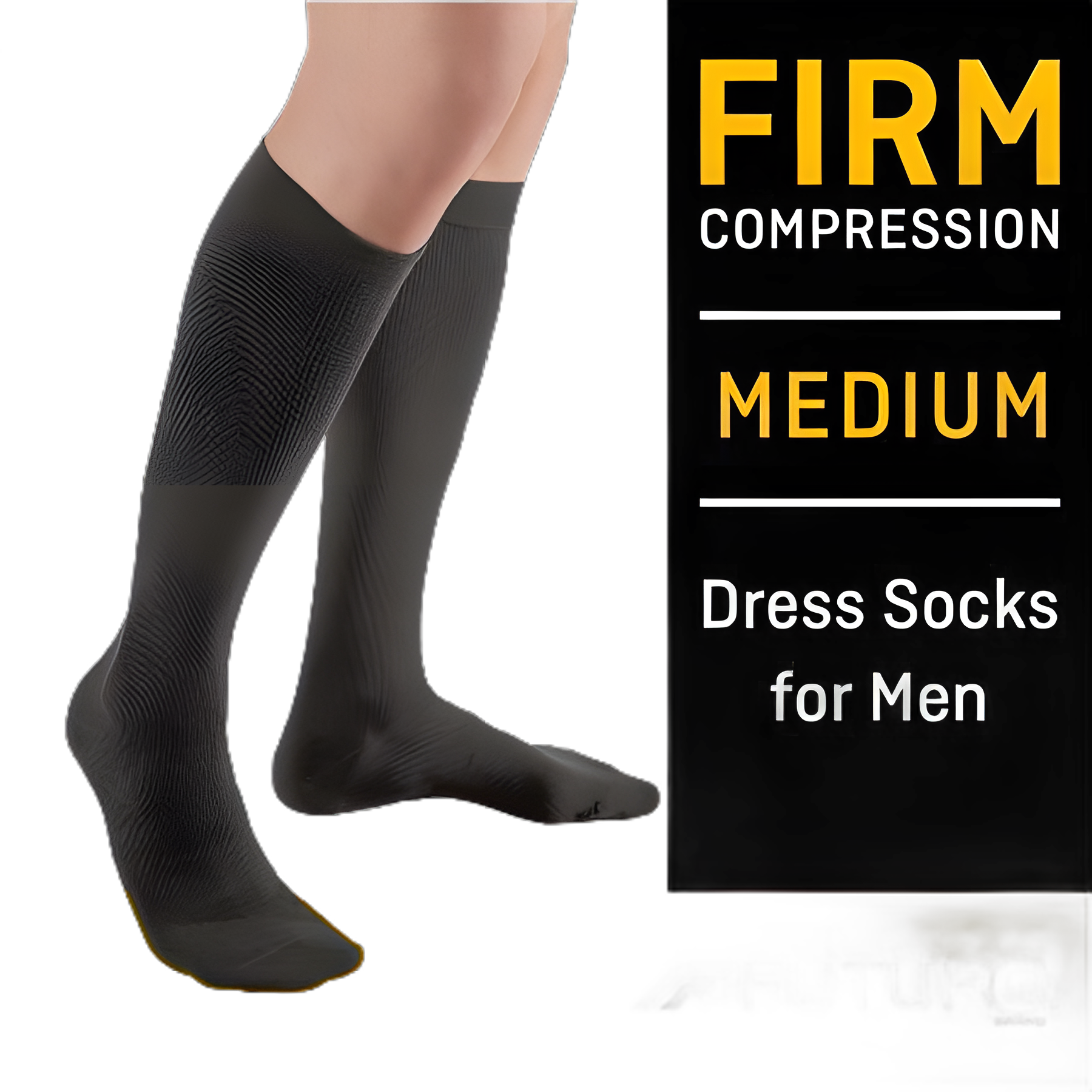 3M™ Futuro™ Compression Socks Knee High Medium Black - 71035BLEN for Varicose Veins and Swelling